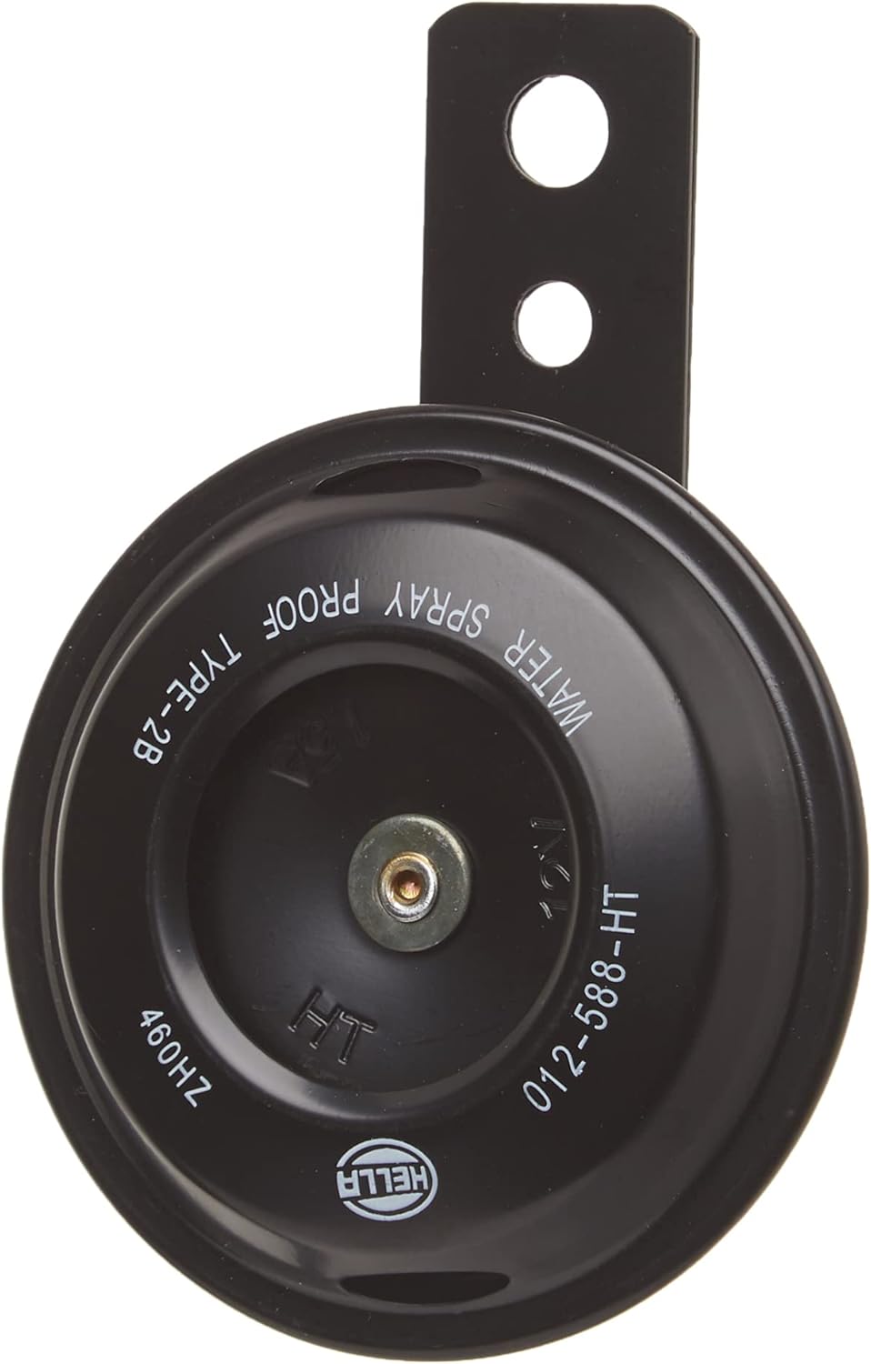 HELLA - Bocina tipo disco para motocicleta color negro de 12 V, modelo 012588061 (blíster individual de ajuste universal)