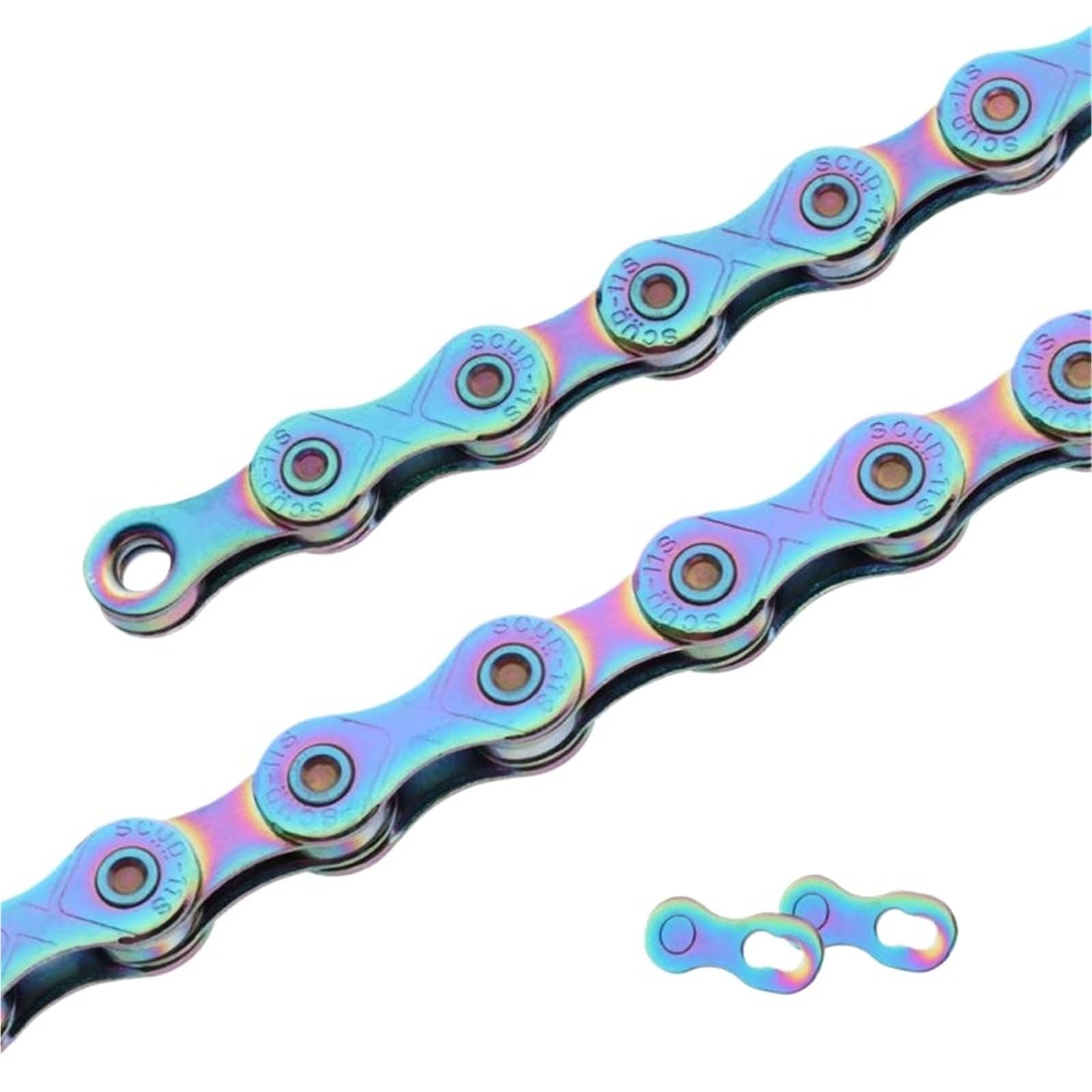 Kompatibel mit KMC 12-Gang-Hohlkette | 126 Links Silver Gold Rainbow Fit MTB-Straßenantriebe(12-speed Silver)
