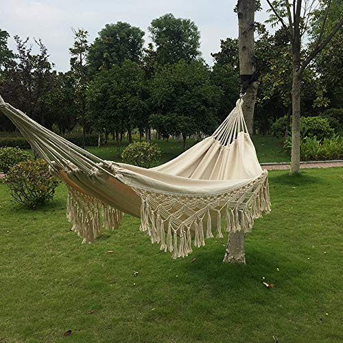 Hi Suyi FBLSDCW5 Handmade Cotton Woven Balcony Hammock Hanging Rope Chair Porch Swing thumb #1