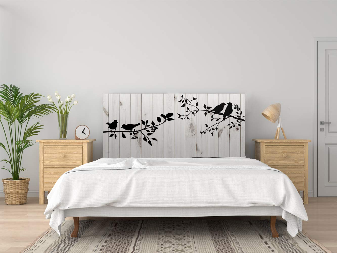 Oedim Cabecero Cama Cartón Ecólogico Nido de Abeja Pájaros en Rama 150x60cm | Disponible en Varias Medidas | Cabecero Ligero, Elegante, Resistente y Económico