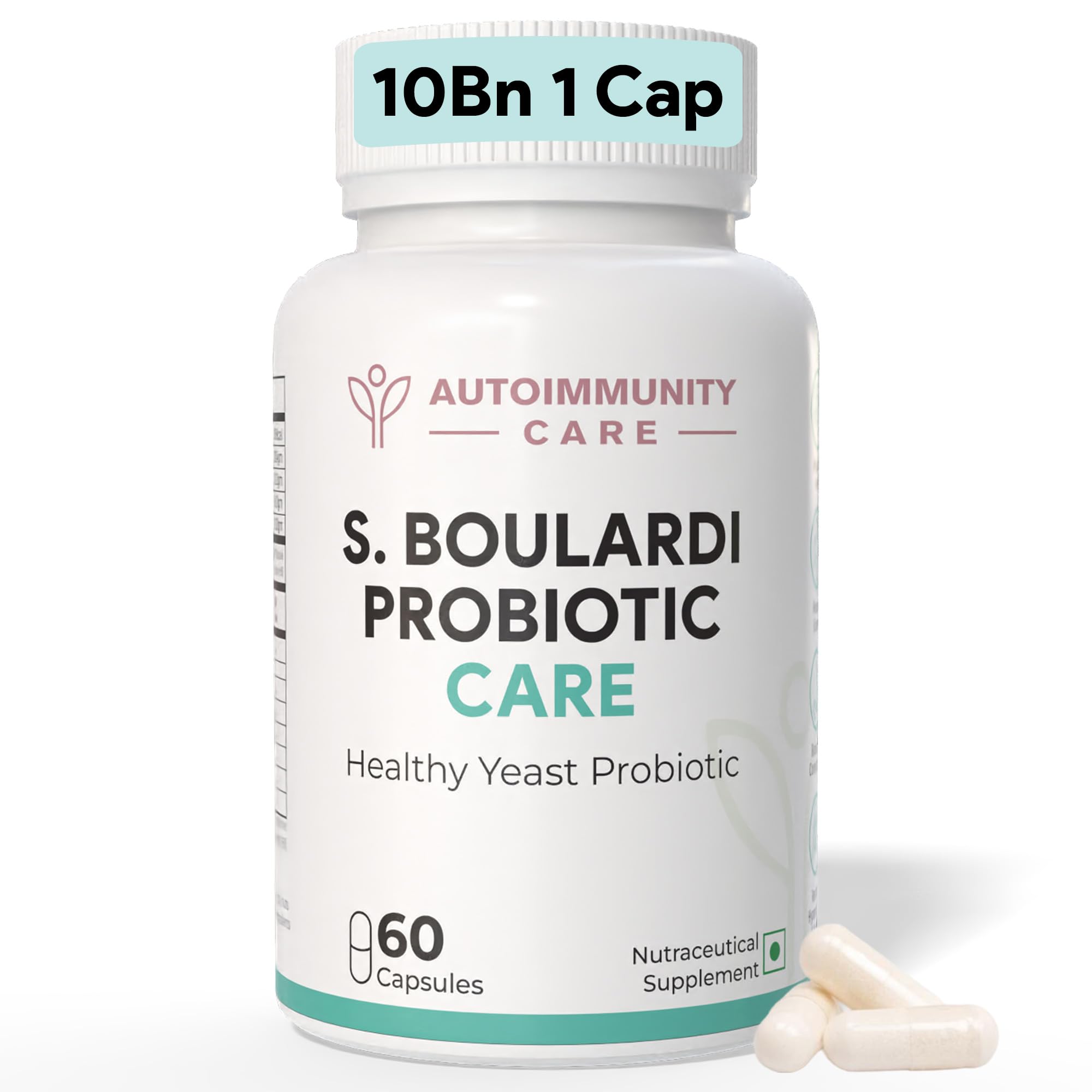 Autoimmunity Care: S. boulardii Probiotic Care | SACCHAROMYCES BOULARDII | 10 Billion CFU per Serving | 60 Veg Capsules-image-7