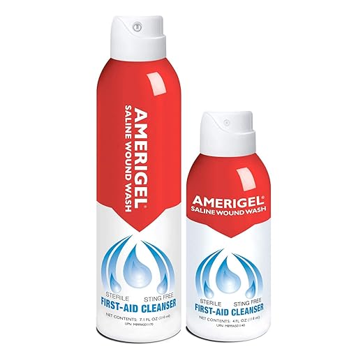 Miniatura 6 de AMERIGEL Total First Aid Bundle  Medio  Apósito de hidrogel para heridas (1 onza)  Solución de limpieza de primeros auxilios para lavado de heridas