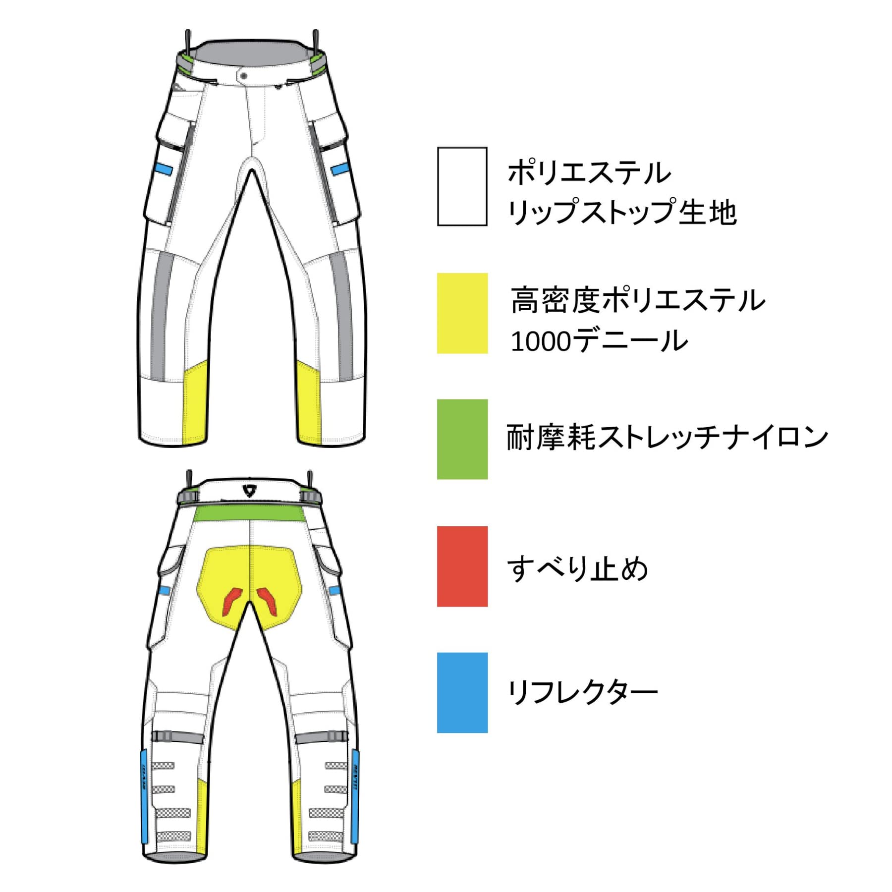レブイット サンド バイクパンツ 2インナー付き グレー サイズS REV' IT!（レブイット）・サンド2ジャケット＆パンツは、海外