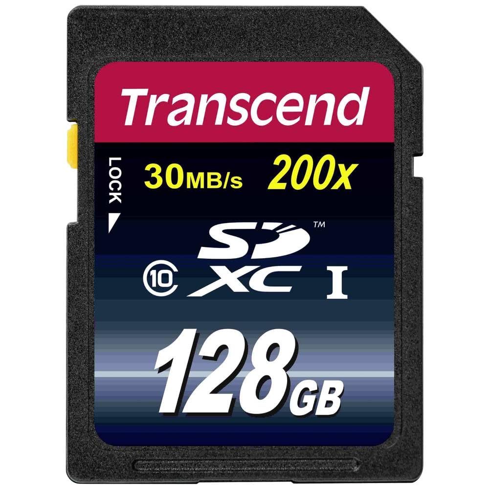 Transcend 128Go SDXC10 Carte mémoire SD UHS-I SDXC, 22 Mo/s, UHS-1 U1 C10