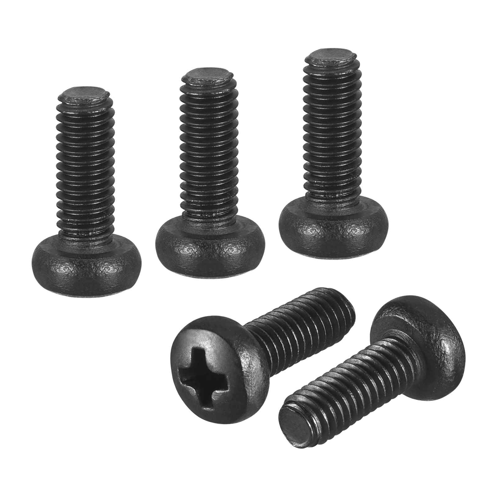 DTGN M3-0.5x8 Pan Head Machine Screws - 50pcs - Good for Machinery - 304 Stainless Steel Phillips Machine Screws Bolts - Black