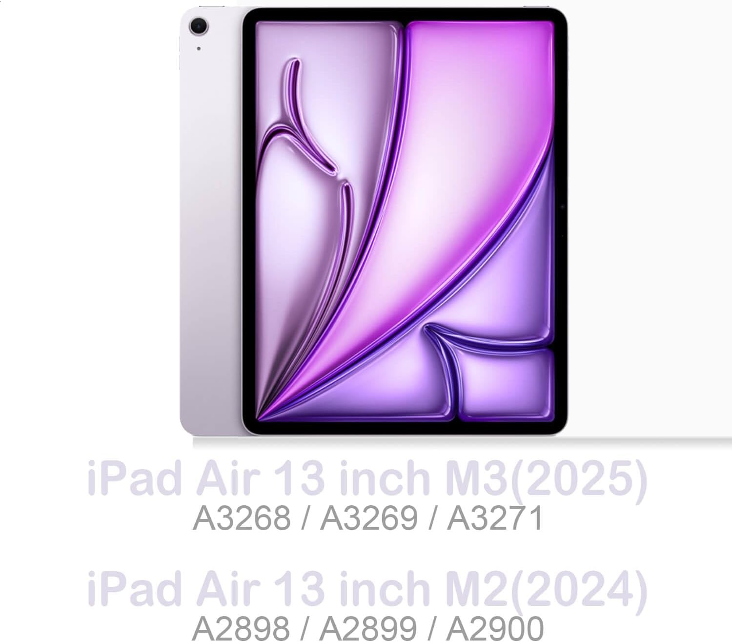 Feams for iPad Air 13 Inch Case M4 2026/M3 2025/M2 2024, Slim iPad Pro 12.9 Inch 6th/5th/4th Generation 2022/2021/2020 Case Clear Back Cover with Auto Sleep & Pencil Holder, Cute Girls' Daily