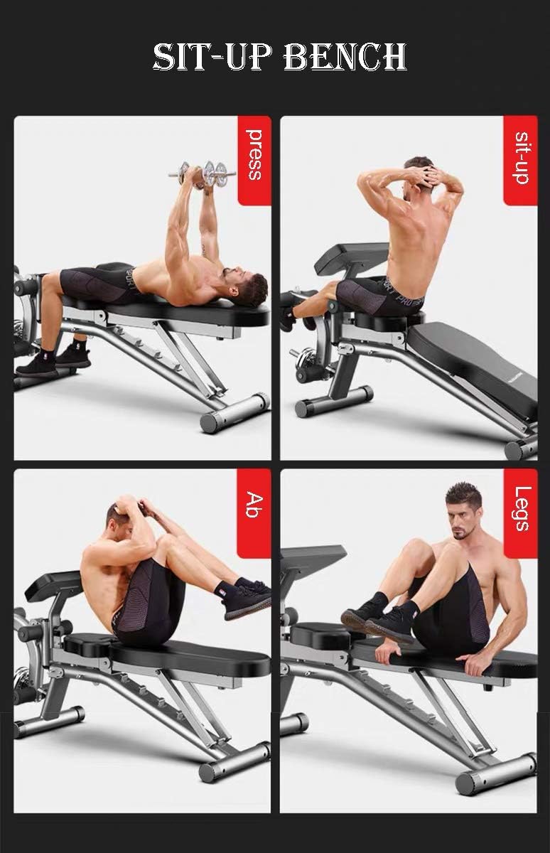 Tyoo Bench Press Adjustable Weight Bench Sit-up Bench Multi Function Fitness Bench Foldable Workout Bench Strength Training Push Up Exercise Equipment : Sports & Outdoors
