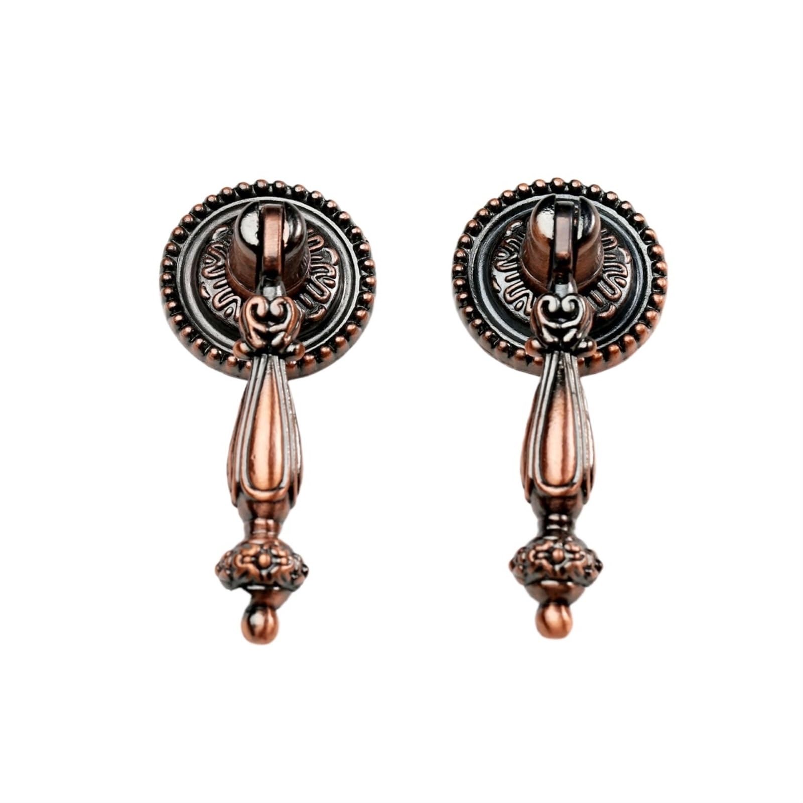 BIVOO 2Pcs Vintage Cabinet Knobs and Handles Cupboard Door Cabinet Drawer Pull Furniture Hardware Antique Brass Wardrobe Handles