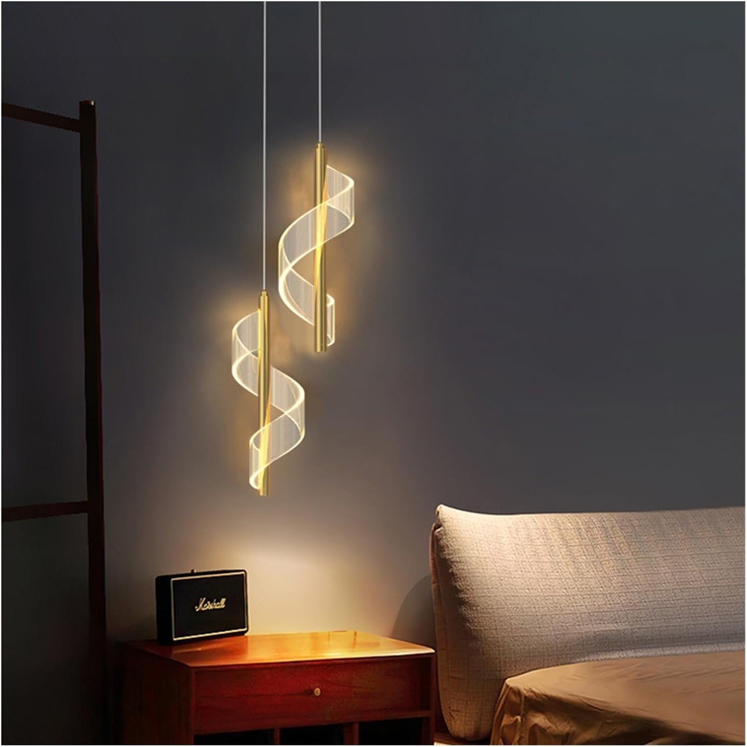 LYMSXAZOU Modern LED Chandelier – Stylish Pendant Light for Home Décor Dining Room Living Nightstand Hallway Warm 4200K Indoor Lighting Fixture