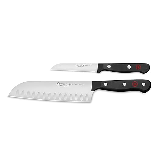 WÜSTHOF Gourmet 2-Piece Asian Chef's Knife Set, Black