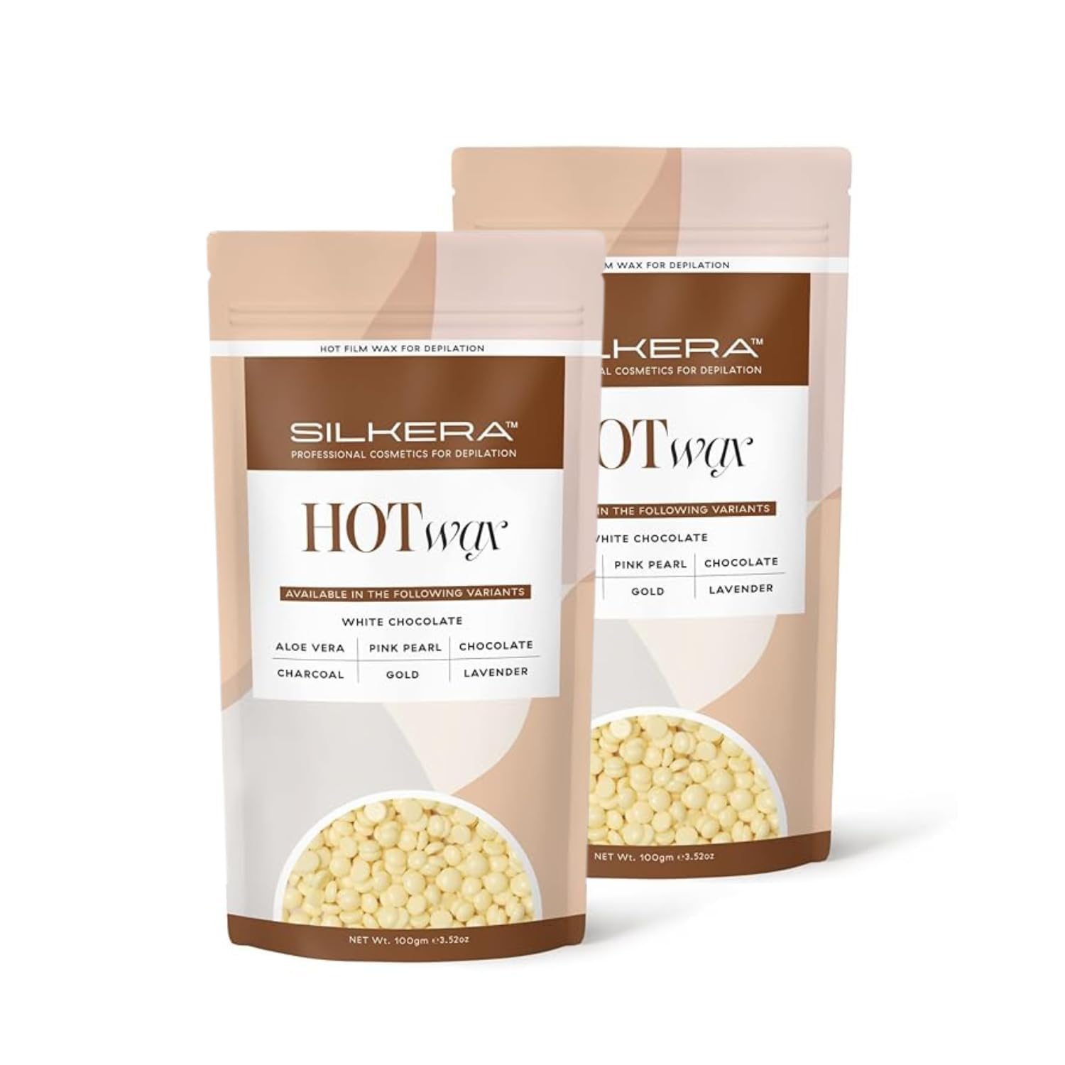 Brazilian Hard Wax Beans for Painless Hair Removal | Hot Waxing for Full Body & Face with No Strip Formula | All Skin Types | For Home & Salon Use (Pack of 2, Chocolate)-image-47