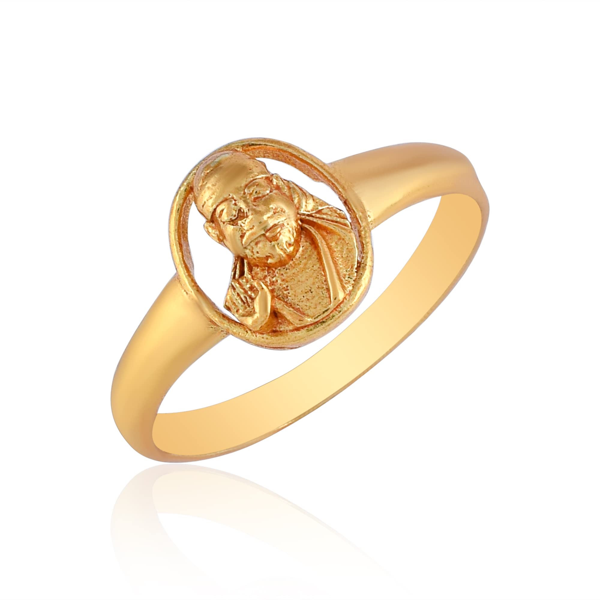 dulci Gold Plated Brass Sai Baba Sainatha Sri Sai Om Sairam Of Shridi Finger Ring-picture-15