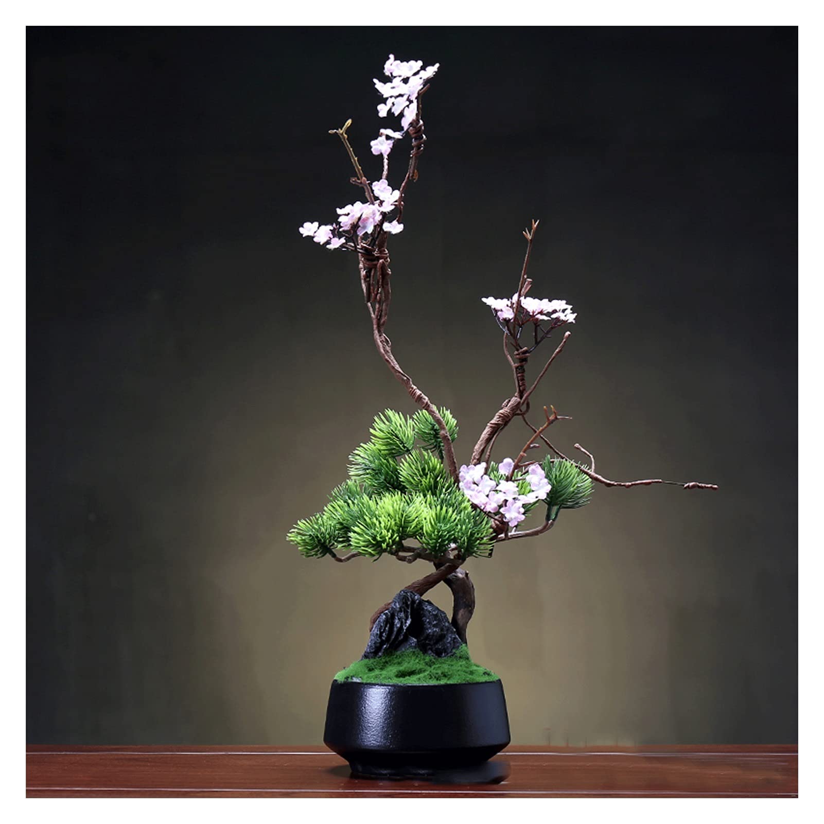 Amazon.de: Knstlicher Bonsai-Baum Knstlicher Bonsai-Baum, 45,7 cm groe  knstliche Zimmerpflanzen im Topf, schne Kiefern-Bonsai-Pflanze, for die  ...