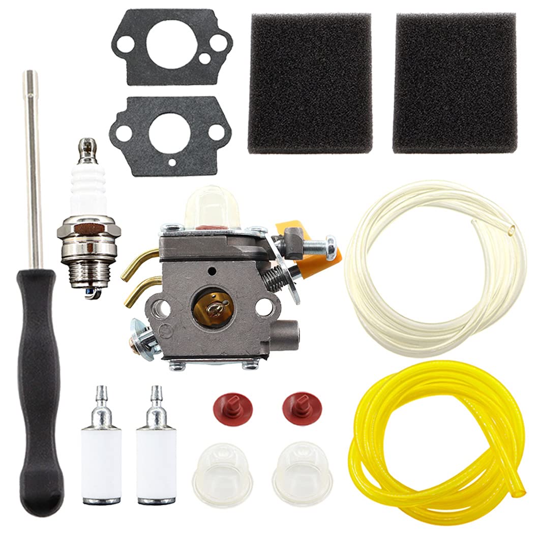 MCHNIC Carburetor Carb Screwdriver Air Filter Fuel Filter Fuel Line for Ryobi RBC30SET RLT30CET RLT26CDS RBC26SES Homelite 26cc 30cc Trimmer Brushcutter Replace ZAMA C1U-H60