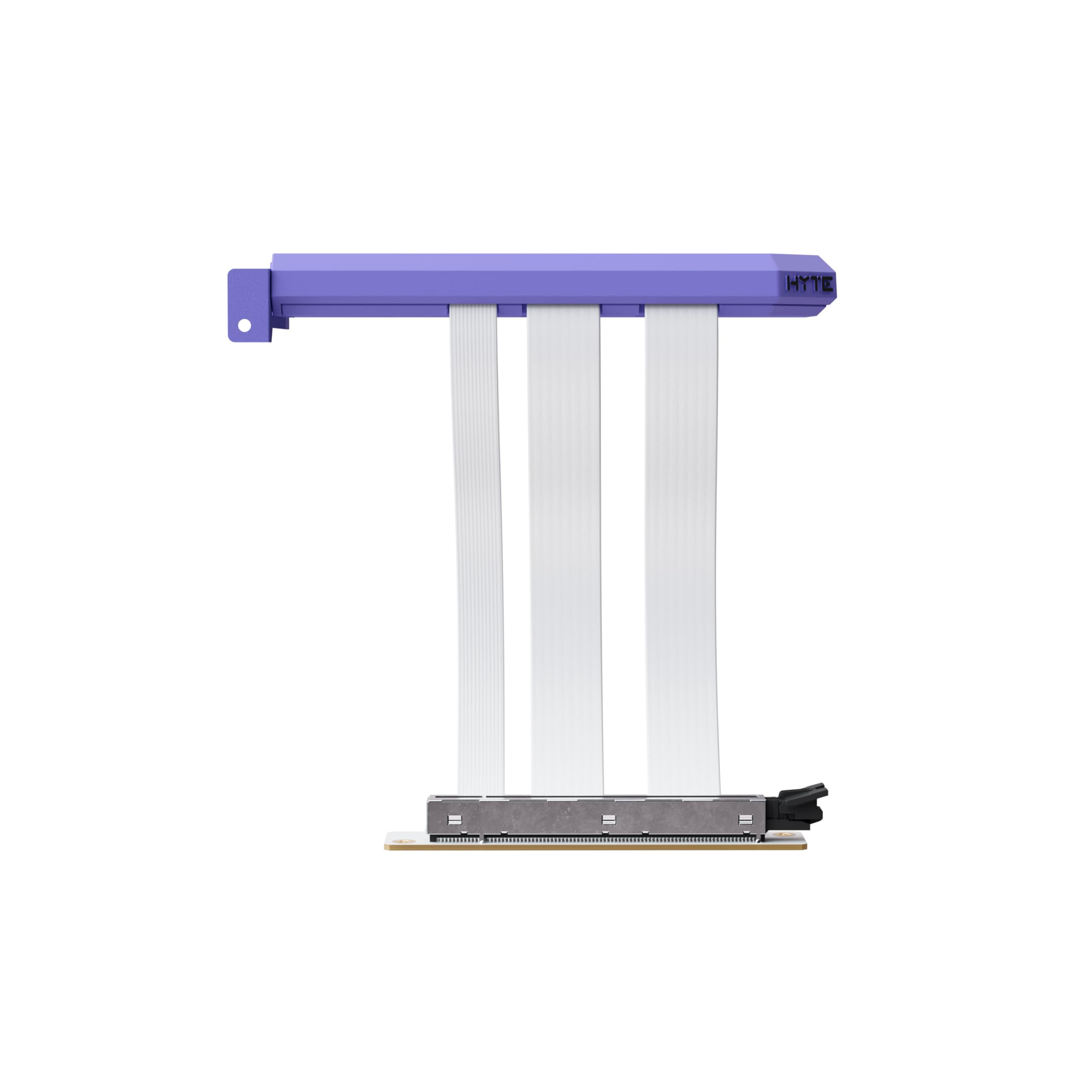 Hyte PCIe 5.0 Hyper Riser - Câble PCI Express Gen 5.0 Vertical avec Fente métallique renforcée - Lait Taro (Violet)