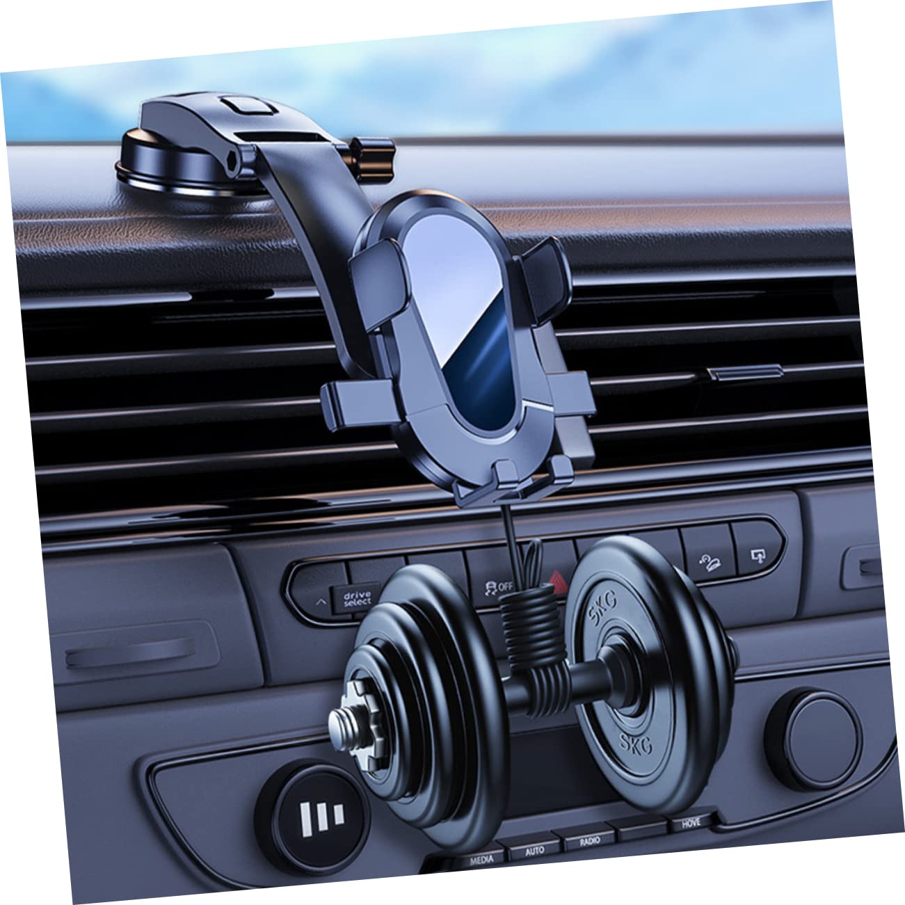 Hemobllo 2pezzi Supporto Auto Per Smartphone Con Ventosa Montaggio Per Superfici e Design Stabile e Rotazione Intelligente
