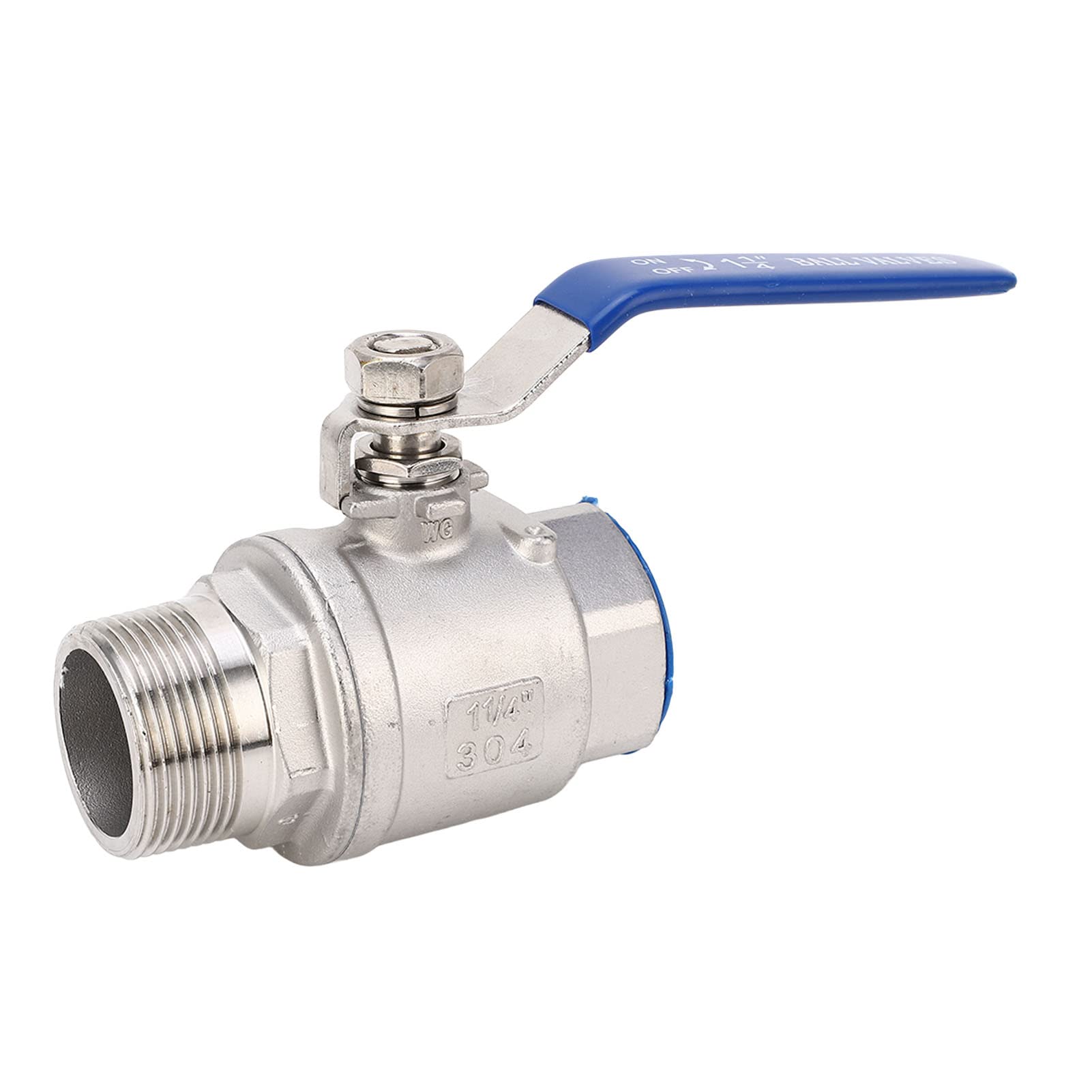 Válvula de bola de 1 1/4 pulg. de acero inoxidable para tuberías de agua, petróleo y gas natural