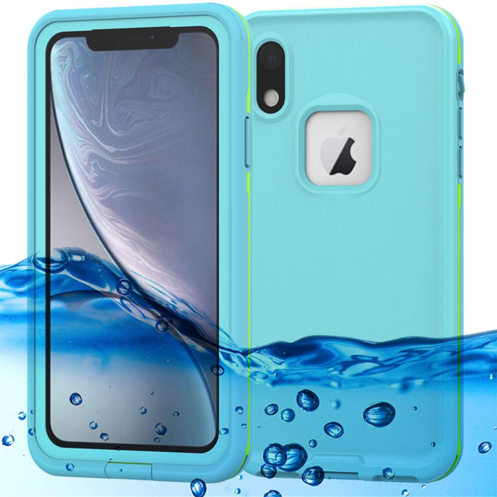 iPhone XR Waterproof Case Support Wireless Charging iPhone XR Waterproof  Shockproof Dirt-Proof Full-Body Rugged Cover with Built-in Screen Protector
