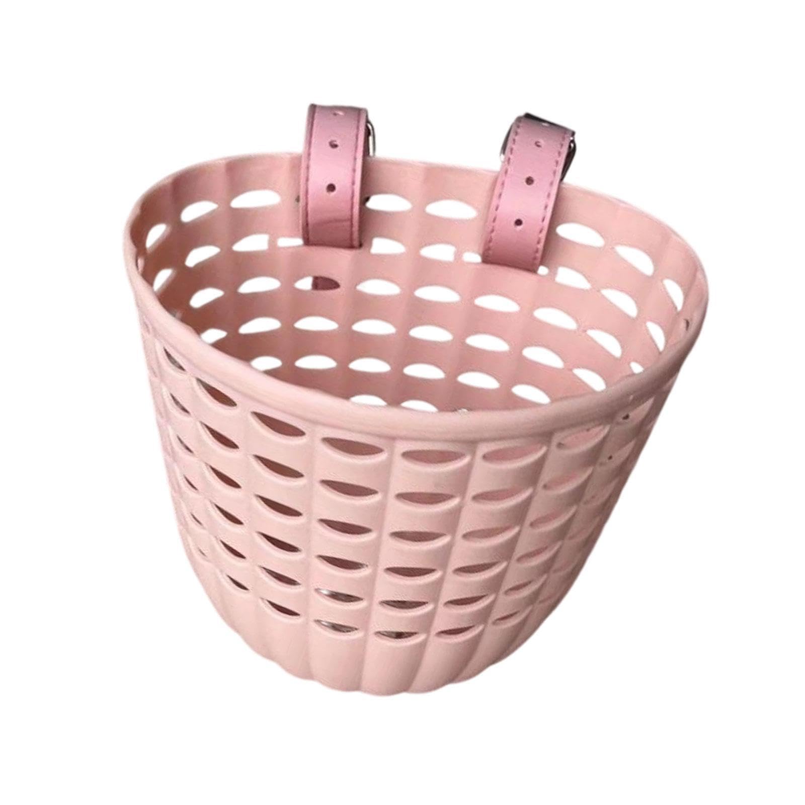 Bnf® Kids Bike Basket Luggage Grocery Shopping Riding Handlebar Mount with Straps Pink|Sporting Goods|Cycling|Bicycle Accessories|Baskets-image-31