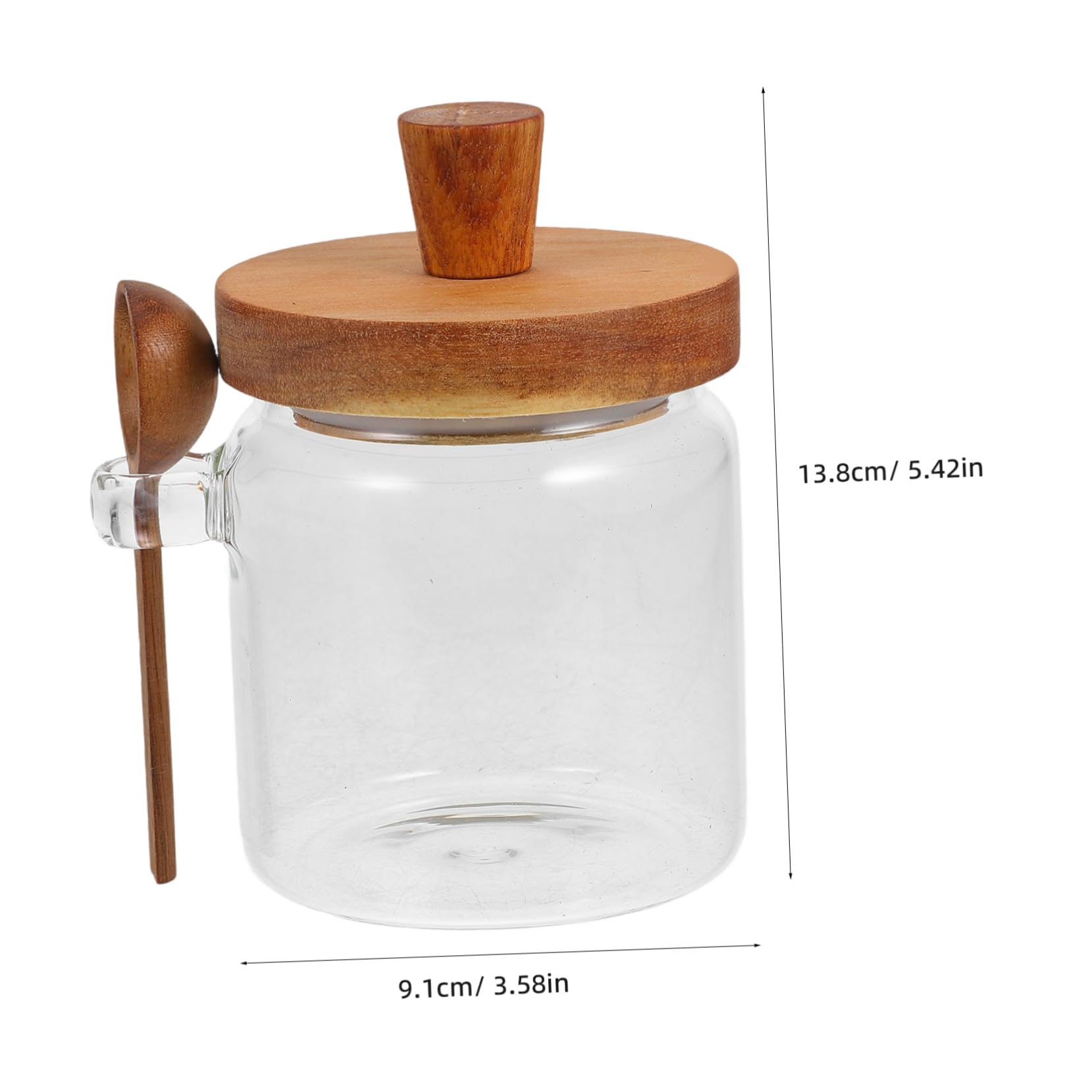 Mikinona 1 Set Glass with Lid Honey Dipper Elegant for Kitchen Organization Preserves Freshness Easy Cleaning for Home Use