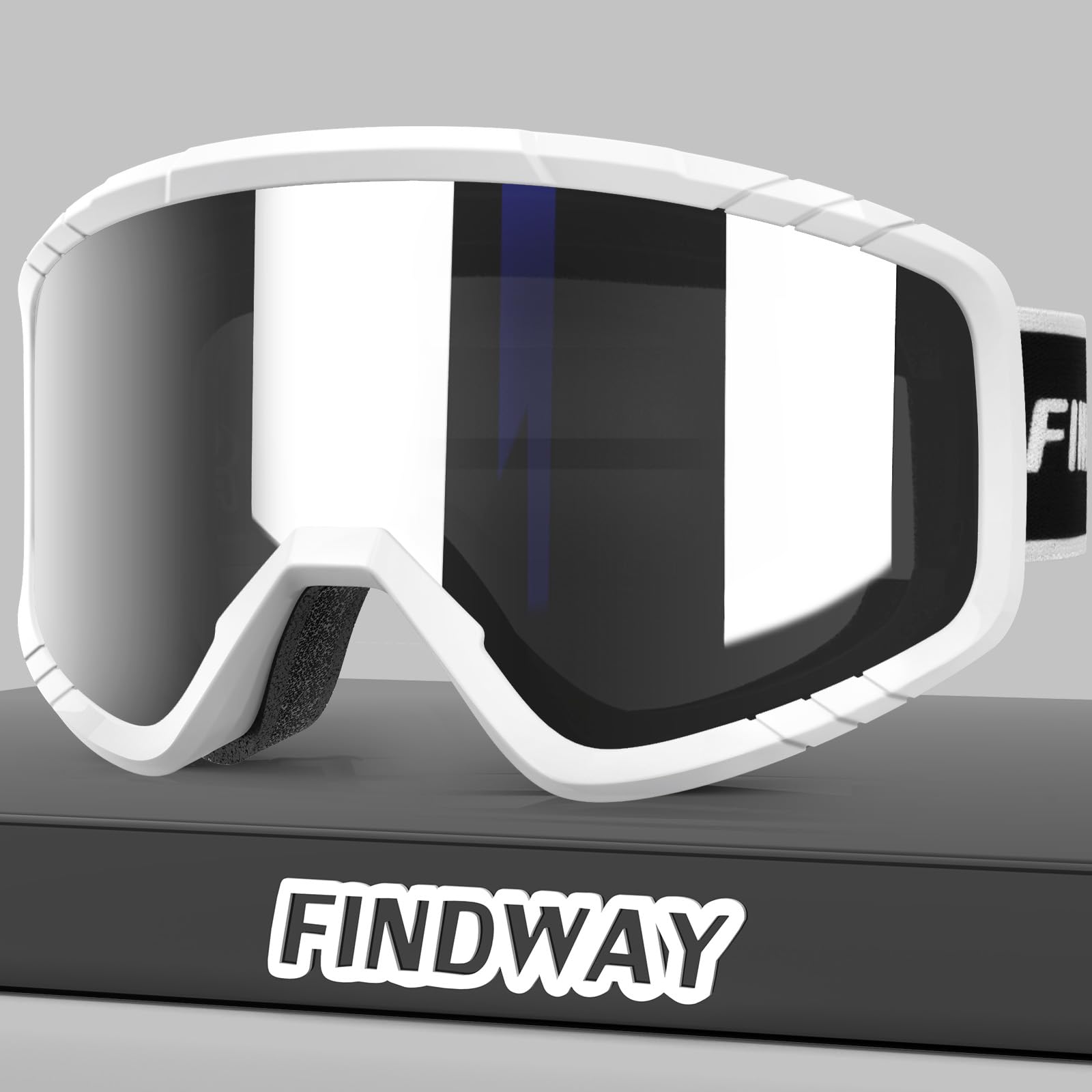 Findway Maschera da Sci, Occhiali da Sci per Uomo Donna Teenager OTG Maschere Sci, 100% Anti-UV Maschera Sci, Anti Nebbia, Adatto a Snowboard, Motocross e Altri Sport Invernali