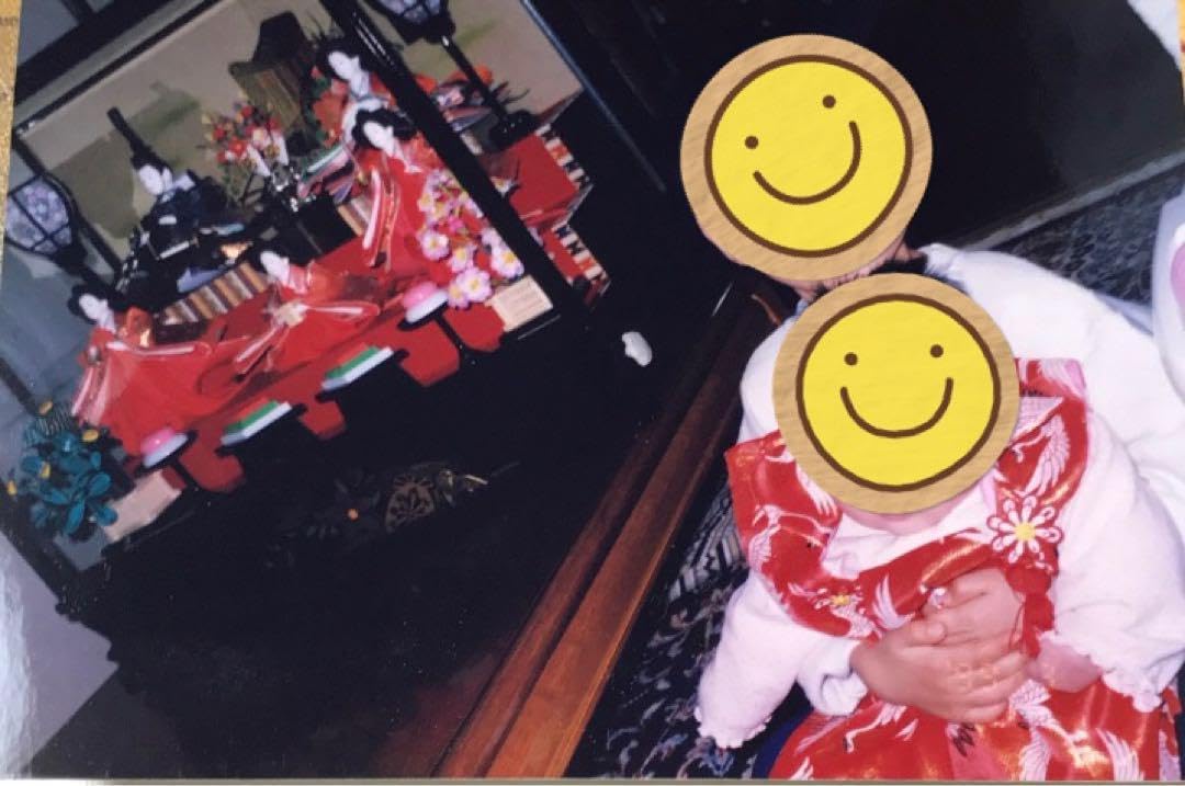 吉野 雛人形 子供用羽織り付き 御被布 大三五 五人ケース ガラスケース