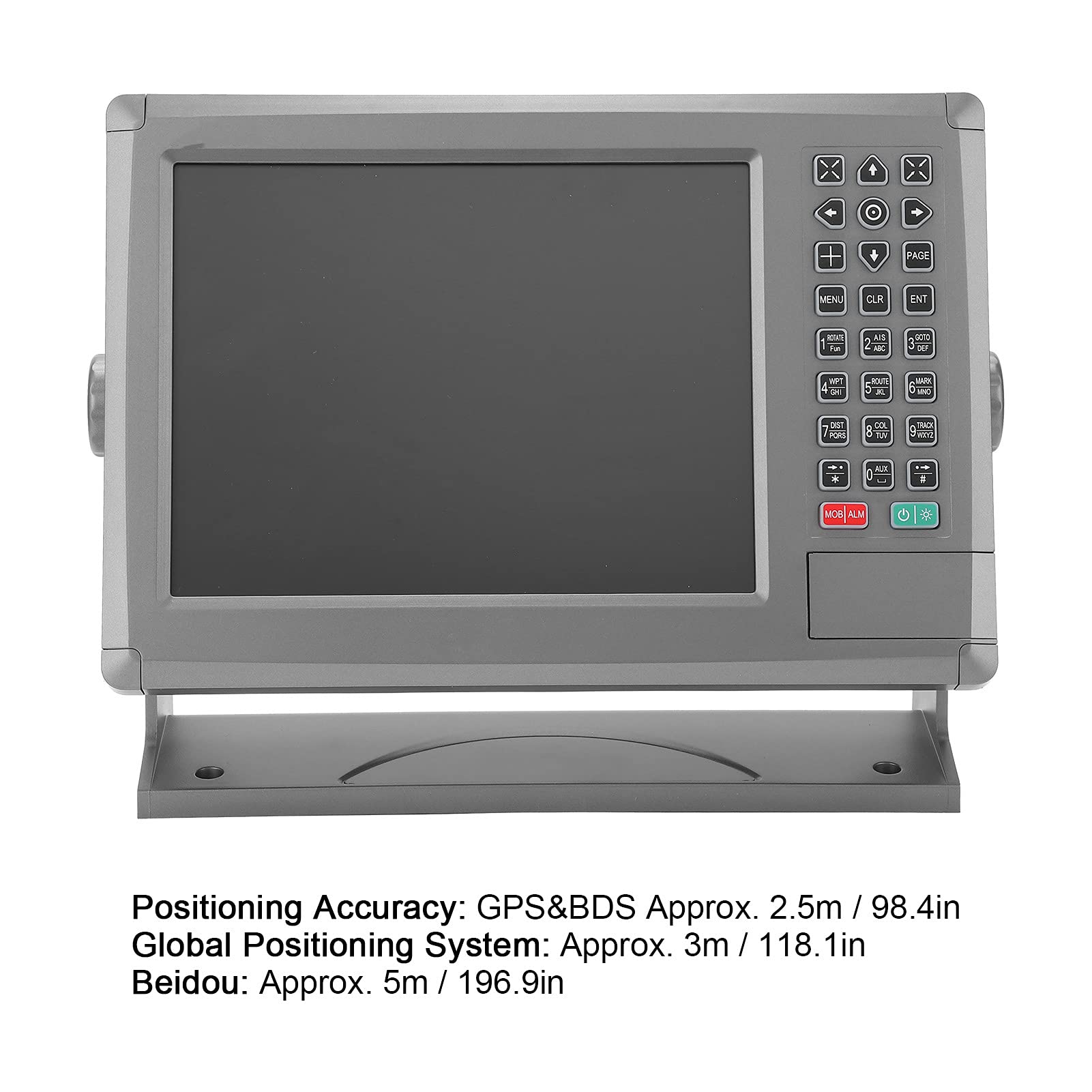 Navigateur marin à écran LCD couleur 10,4 pouces, Traceur de cartes marines étanche, Navigateur GPS avec carte, alarme de diffusion vocale, cartes globales, 200 parcours, 10 000 points de cheminement