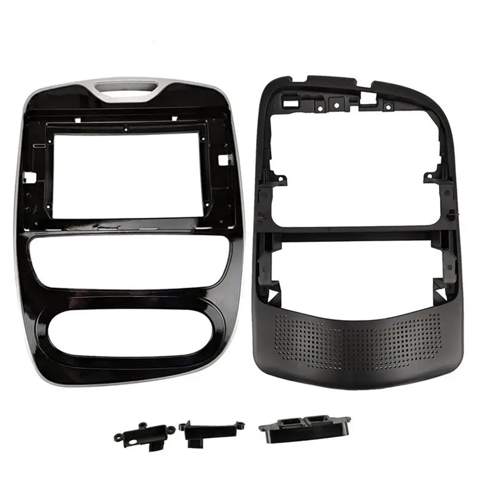 GAUBXCT Car Radio Frame Kit 2Din Car DVD Frame Plug Audio Fitting Fit For Dash Trim Kits Facia Panel 10.1inch Fit For Renault Clio Auto Car In-Dash Frames(A)