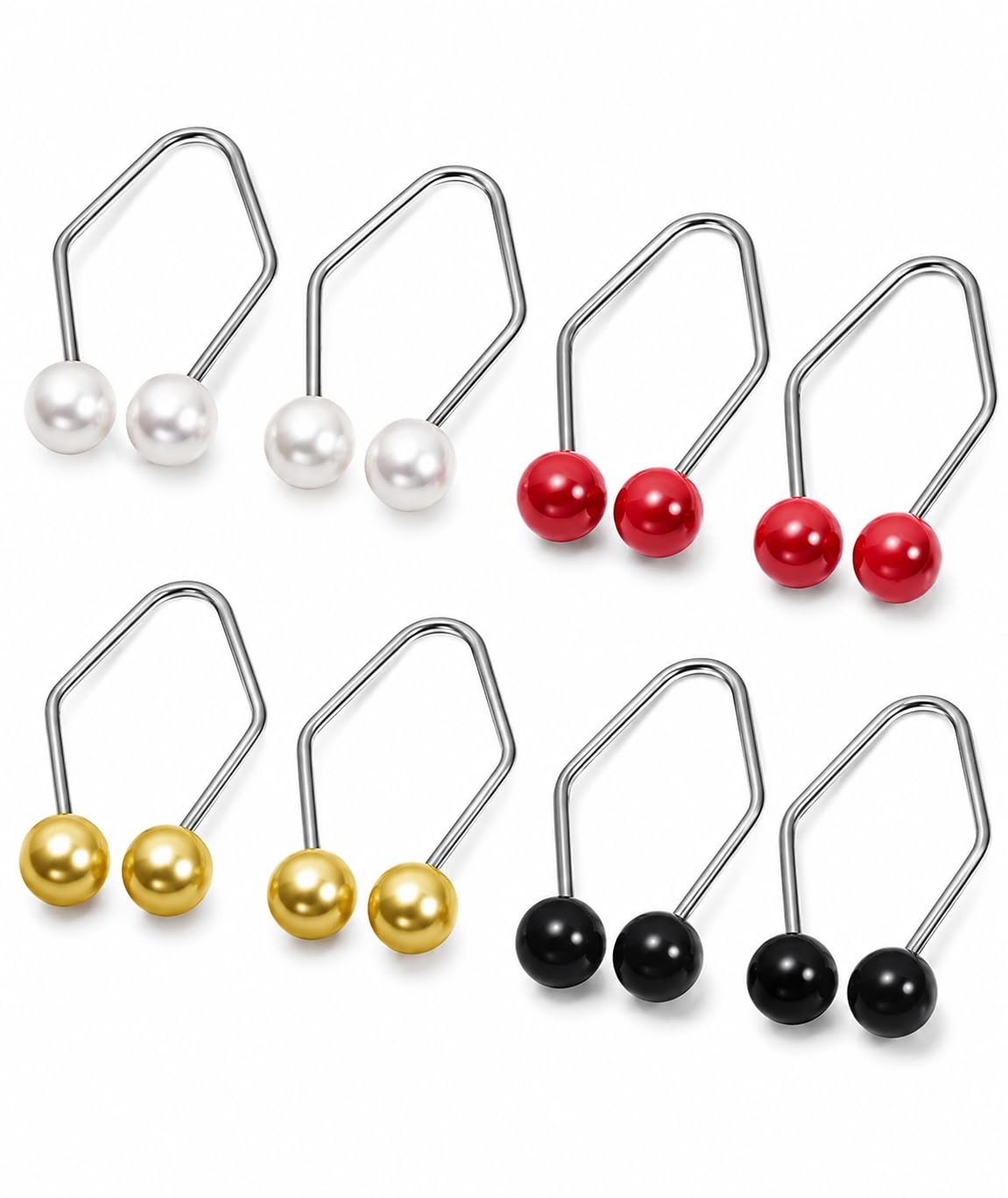 8PCS Dimple Maker, 4 Pairs Set for Cheek Enhancement, Cosmetic Tool for Photography Sessions and Special Occasions, White Red Gold Black Colours-image-12