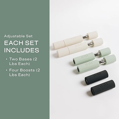 Miniatura 2 de Stakt - Pesas de mano, mancuernas ajustables, equipo de entrenamiento compacto, ideal para uso en casa y sobre la marcha (2-4-6 libras)