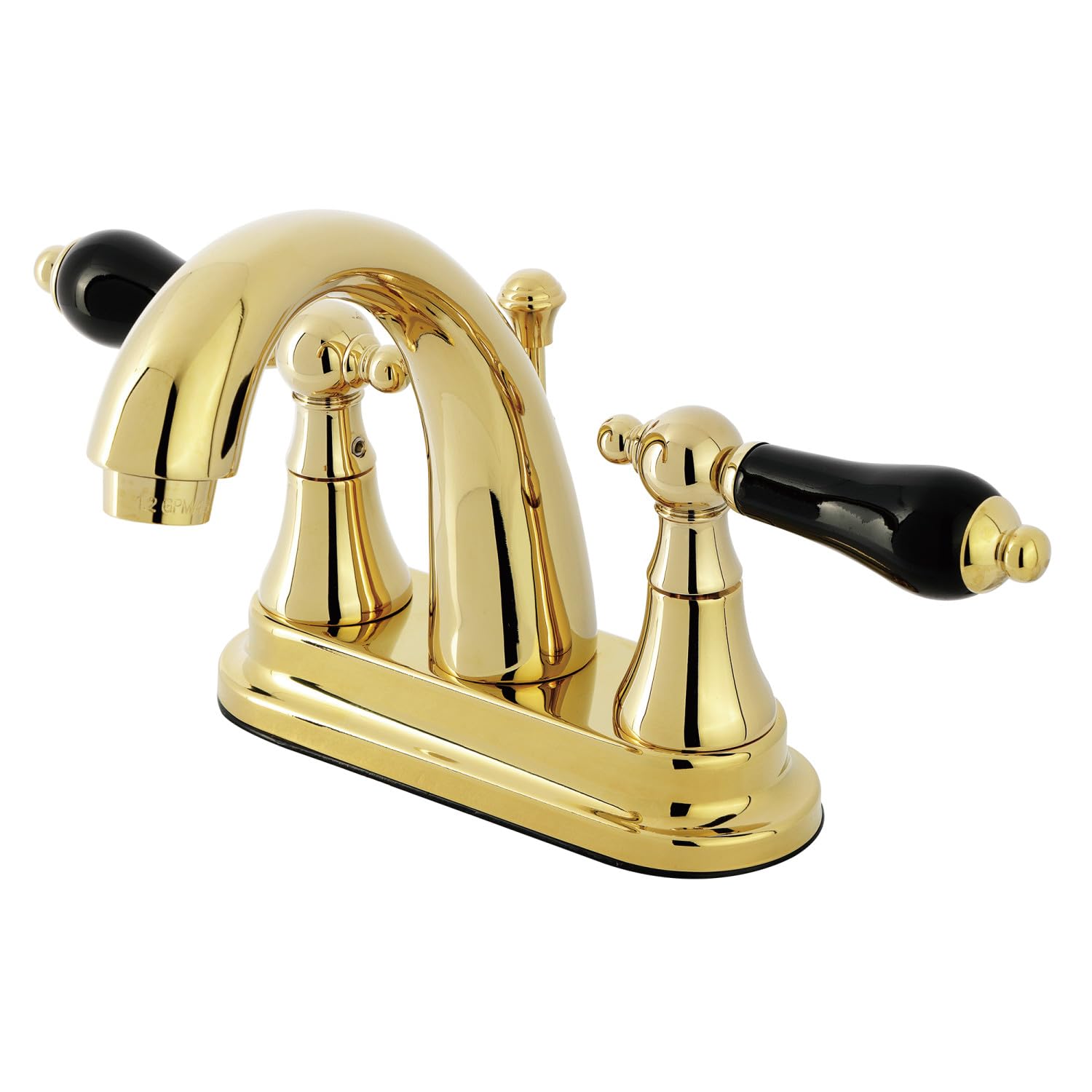 Robinet de toilette laiton poli mitigeur lavabo 4 pouces Kingston avec vidoir mécanique