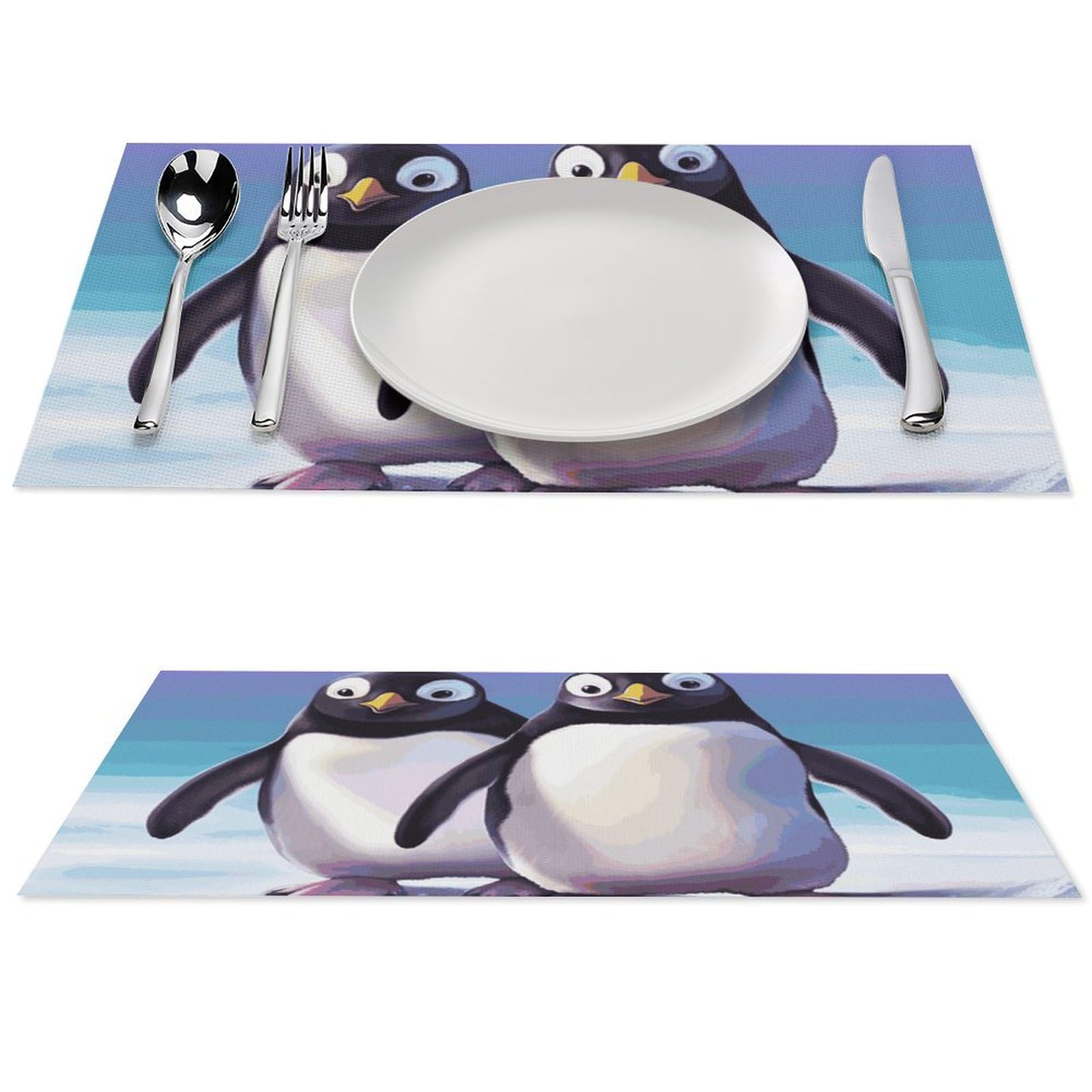 Set de table pingouin mignon pour repas de fête et extérieur