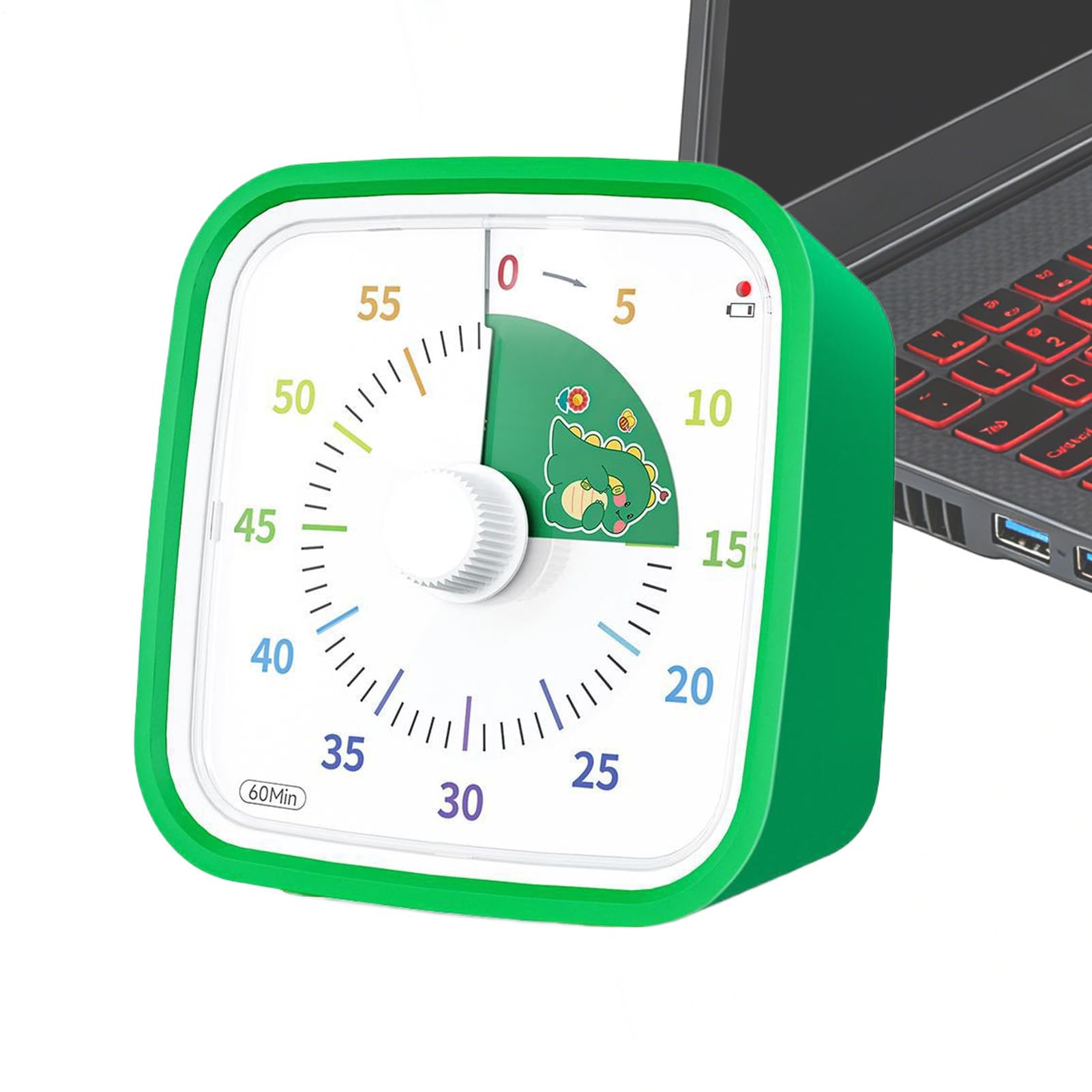Minuteur visuel de bureau 60 minutes avec alarme pour cuisine et école