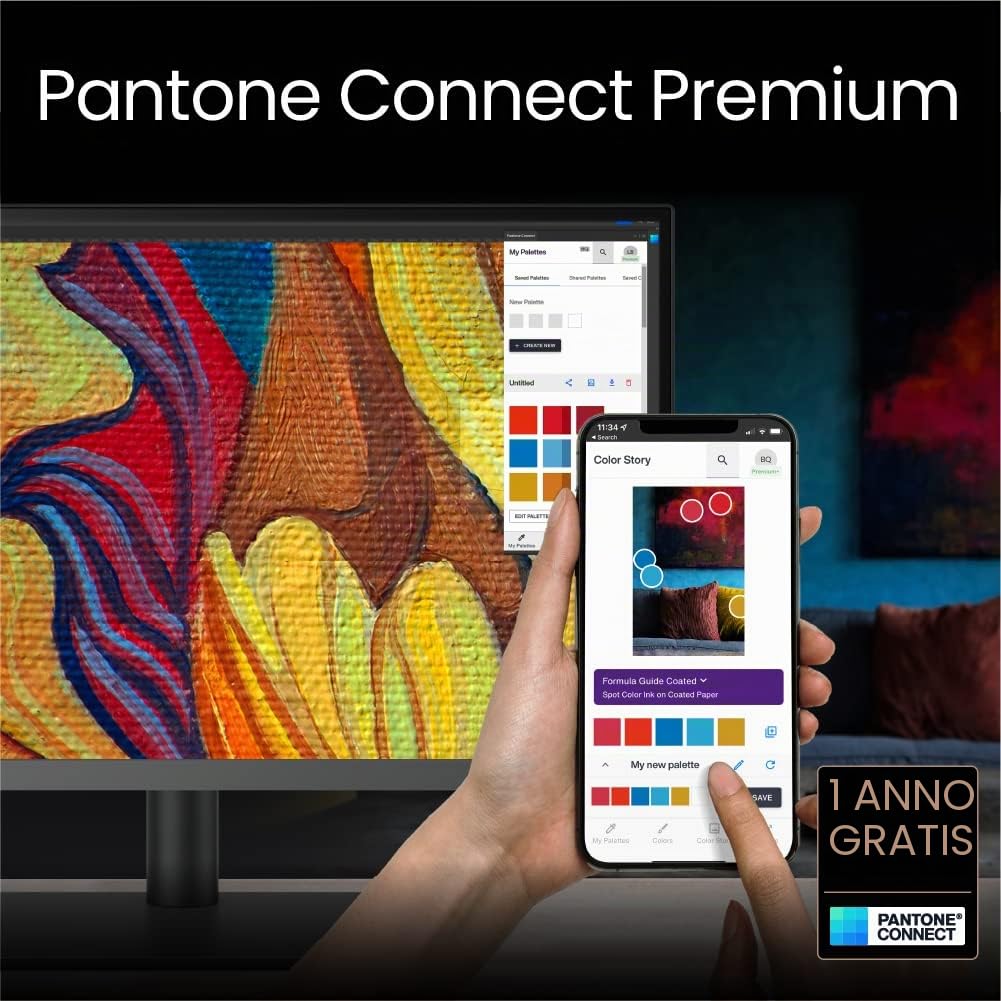 BenQ Creative Pro PD2706U 27" per monitor 4K, 90W USB-C, UHD, P3, display HDR 400, IPS, calibrato in fabbrica, DualView, modalità Camera oscura, modalità Animazione, modalità CAD/CAM, Hotkey Puck G2
