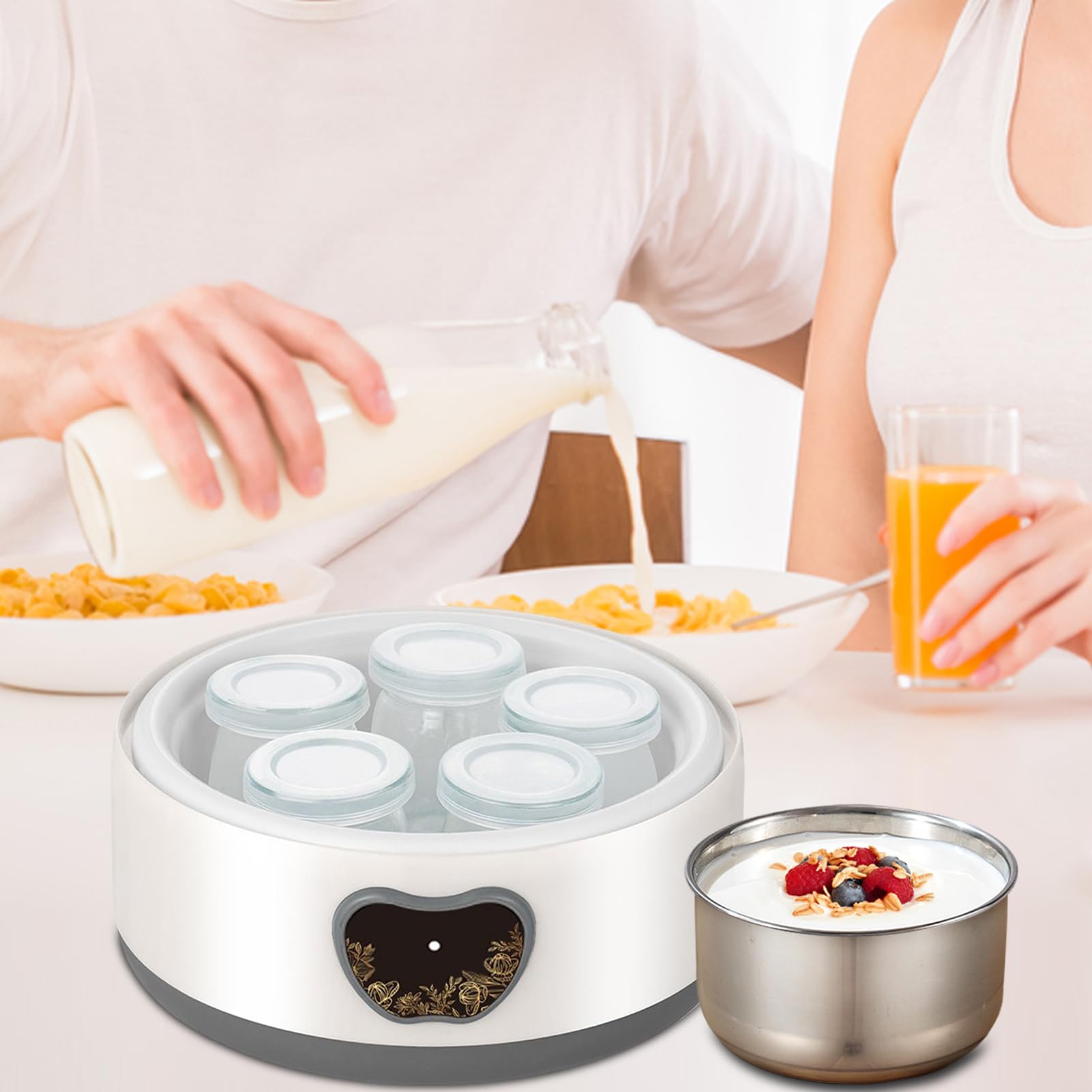 Joghurtmaschine Smart Home Küche Käse Wein | Automatischer Joghurtbereiter für die Küche zu Hause, Frühstück, Snack, gesunde Ernährung, , Diätmanagement,