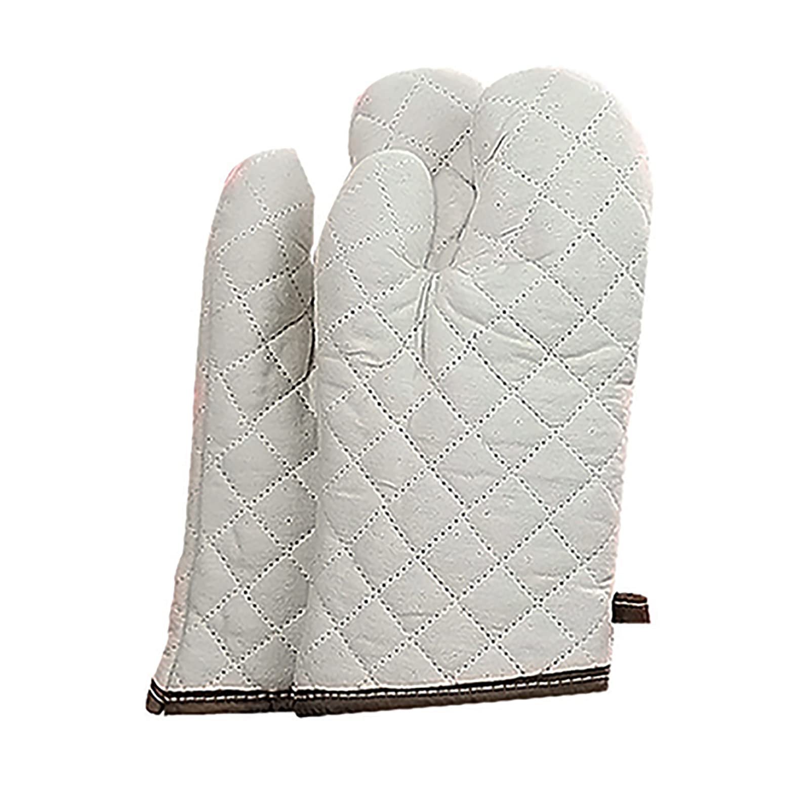 1 par de guantes de horno para hornear, guantes resistentes al calor, soportes para ollas con lazo para colgar, parrilla, barbacoa, cocina, blanco, S