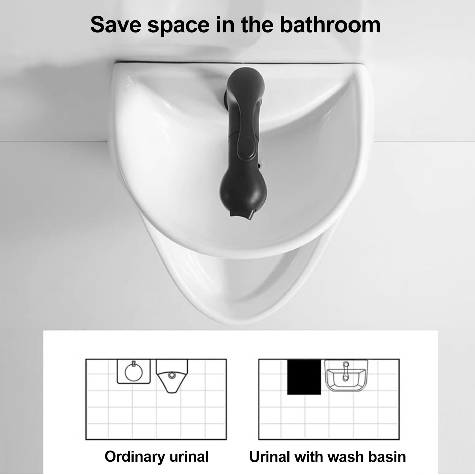 Wandgemonteerd toilet voor mannen, toilet voor mannen, urinoir voor