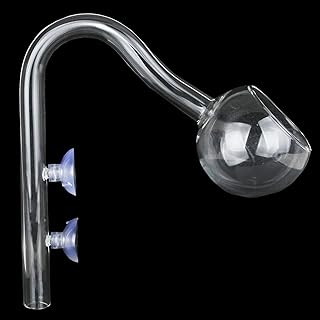 Bilindasly Glass Poppy Pipe Outflow Aquatic Plant Pipe Outflow for Aquarium Planted Tank Aquascaping Filter 17mm for 16/22mm(5/8