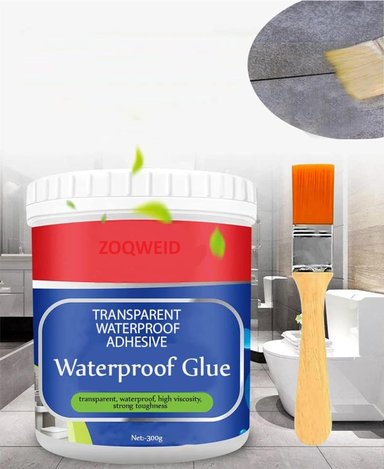 Crack Seal Glue 300gm with Brush Transparent Waterproof Glue for Roof Leakage Crack Seal Agent Roof Water Leakage Solution Water Proof Glue Waterproofing for Pipe Wall Tiles (transparent, 1) (B0D5HPNFWX) Amazon Price History, Amazon Price Tracker