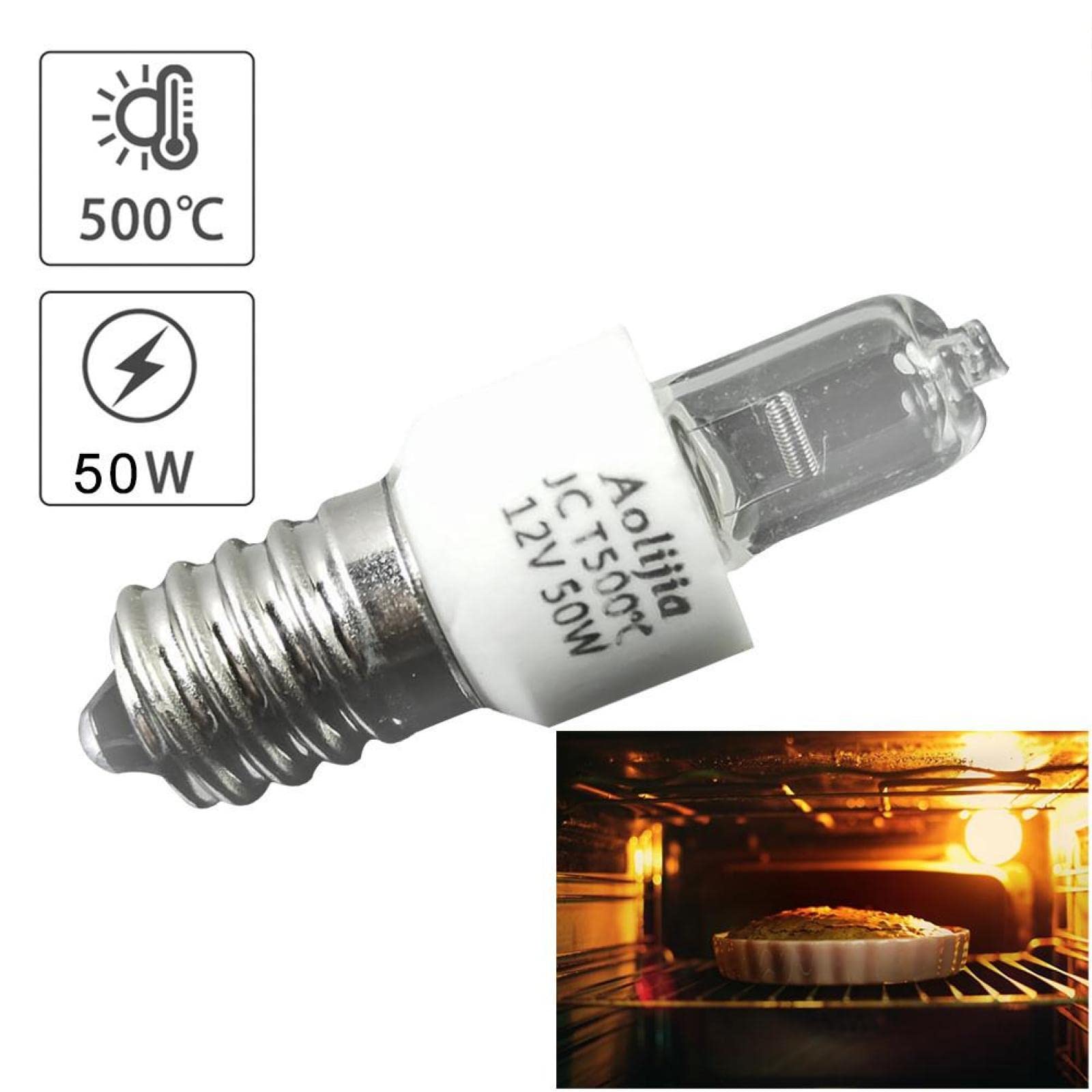 50W 12V E14 Żarówka Piekarnika Odporna Na Wysokie Temperatury 500 ℃ Lampa Halogenowa Suszarka Żarówka Mikrofalowa,4 Szt