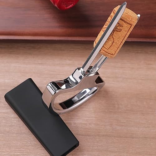 Miniatura 6 de Abrebotellas Ah So - Abridor de vino, extractor de corcho de dos puntas, material de aleación de zinc de alta resistencia, fácil de transportar para
