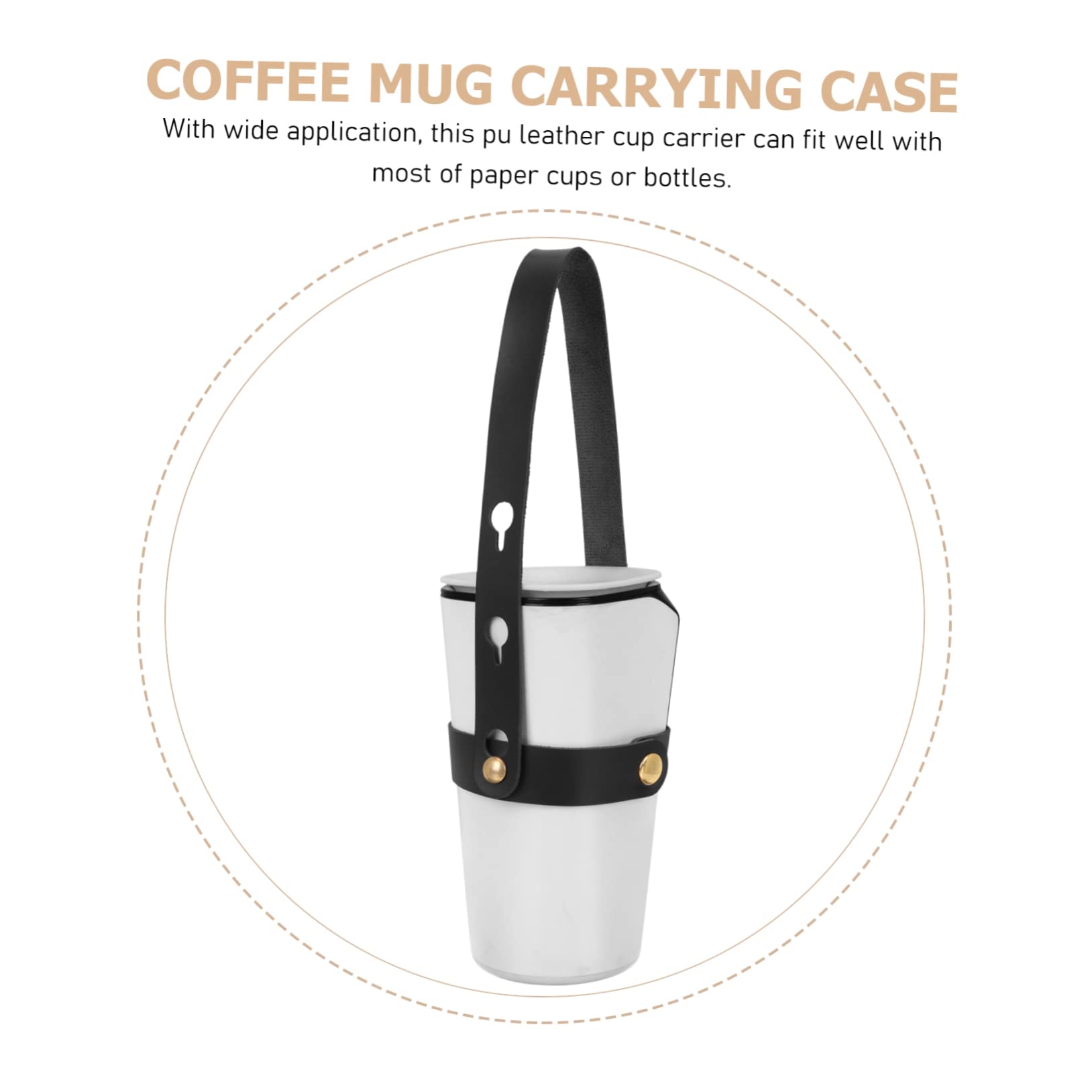 BEBEMOKO Handheld Coffee Cup Sleeve Carrier for Various Cup Heat Resistant Lightweight Travel Drink Holder for Coffee and Tea The Go