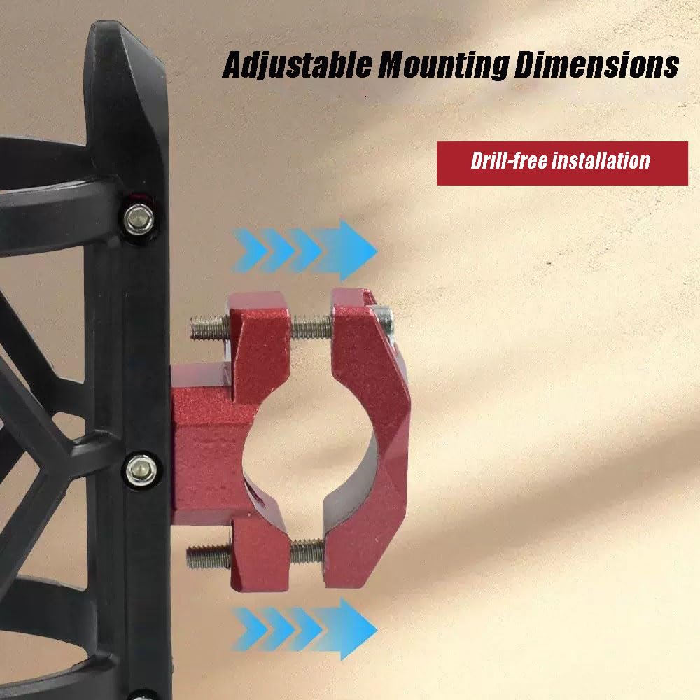 Porte-Gobelet Moto pour CB500X CB 500X CB500 X, Porte-Bouteille Fixation Guidon, Support de Boisson à Pince pour Tube Pare-Carter Accessoire Extérieur,Black