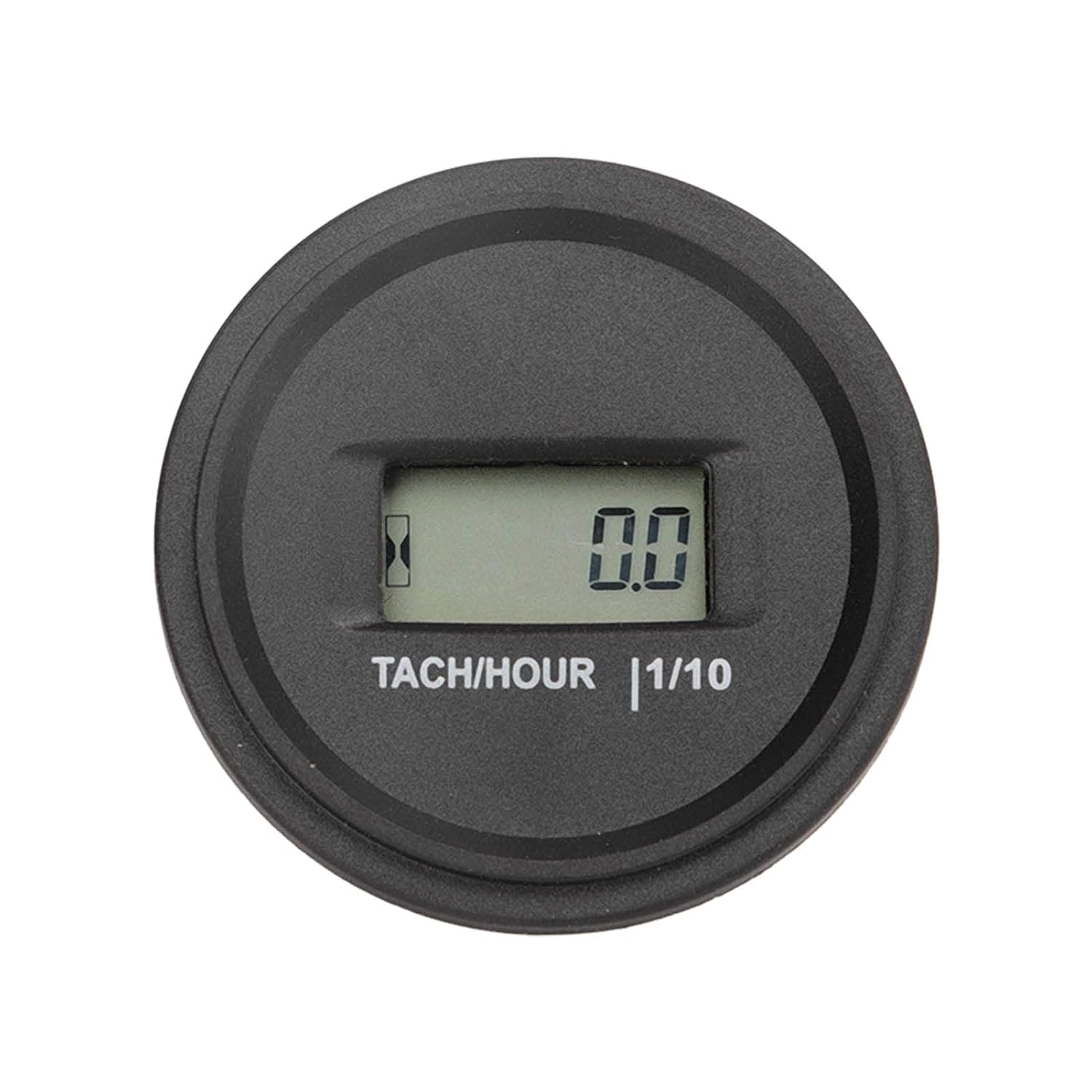Tach Hour Meter,KIMISS LCD Display Round RPM Hour Gauge ABS Tach Hour