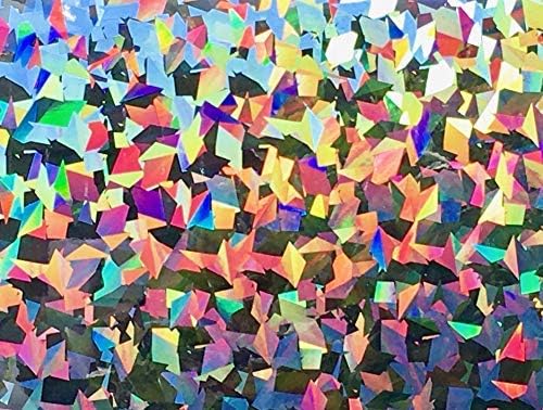 Miniatura 8 de Película decorativa para ventana con efecto holográfico cristal grabado, llena tu casa de luz arcoíris