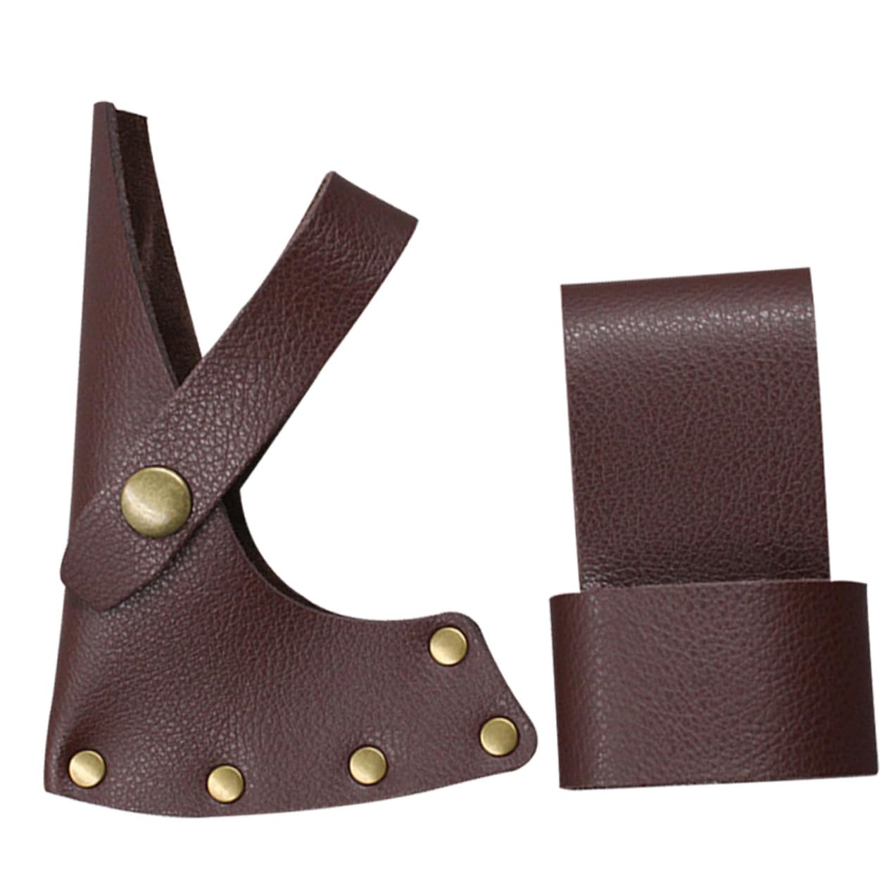 POPETPOP 1Set Portable Leather Hatchet Protector Cover Durable and Lightweight Axe Sleeve for Outdoor Use Fit for Axes Riveted Design Ensures Safety and Style