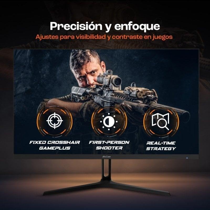PcCom Elysium Pro Monitor Gaming 27 Pulgadas QHD 2560x1440 Fast IPS 200Hz 1ms MPRT AdaptiveSync HDR, HDMI 2.1, DisplayPort 1.4, Compatible VESA para PC y Consolas