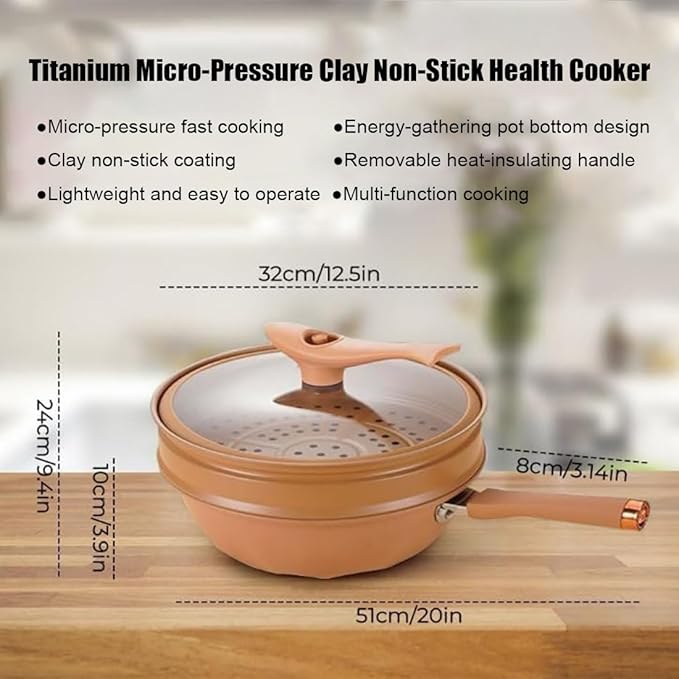 Olla a Presión de Barro Antiadherente Titanio 8L tarcegta miniatura 2