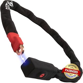 Seatylock Viking Chain Bike Lock - Patented Lock for Motorcycle & E-Bike Heavy Duty Anti Theft Sold Secure Gold - Ultra Electric Bike Lock with Max Security - Tough Bike Chain Lock (55 Inch)