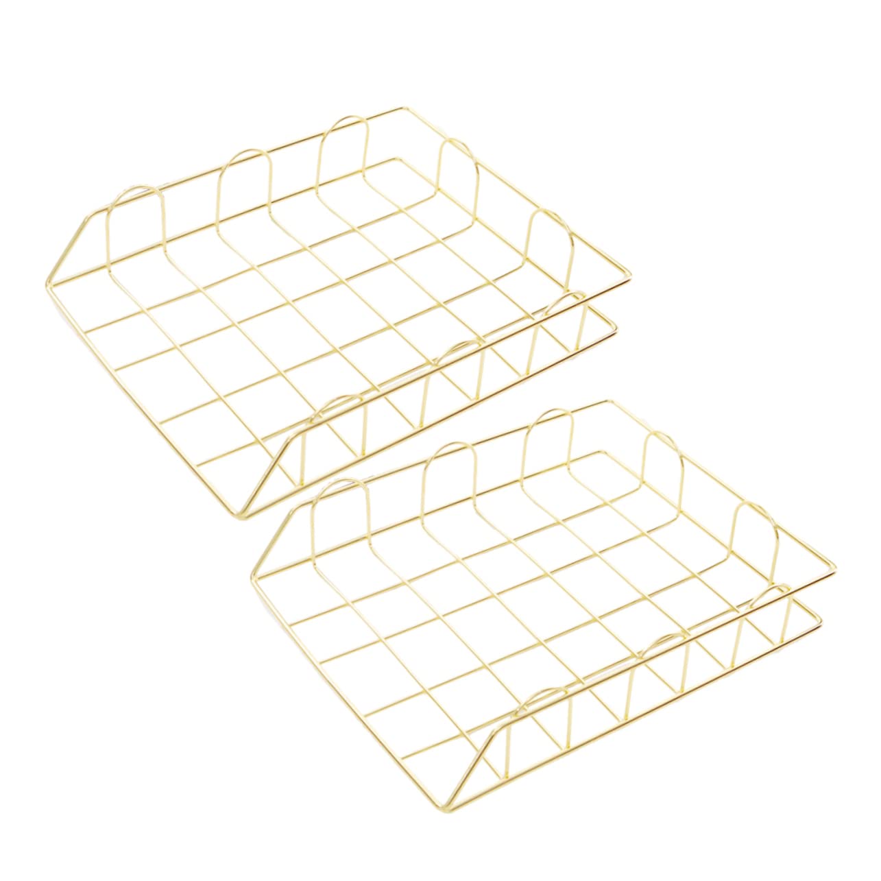 2pezzi Vaschette Portadocumenti Impilabili Organizer Per Scrivania Rack Per File e Documenti Contenitori Per e Funzionali